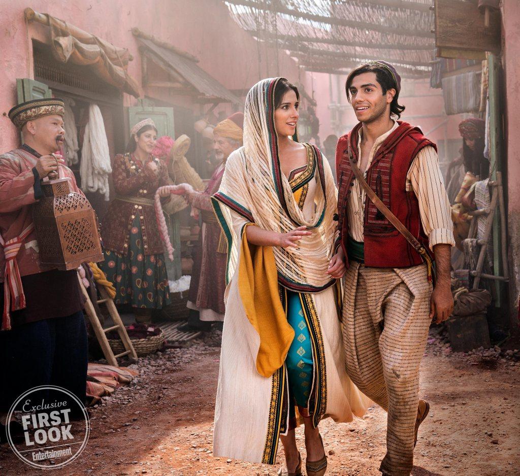 Naomi Scott And Mena Massoud In Aladdin Movie Image Wallpapers