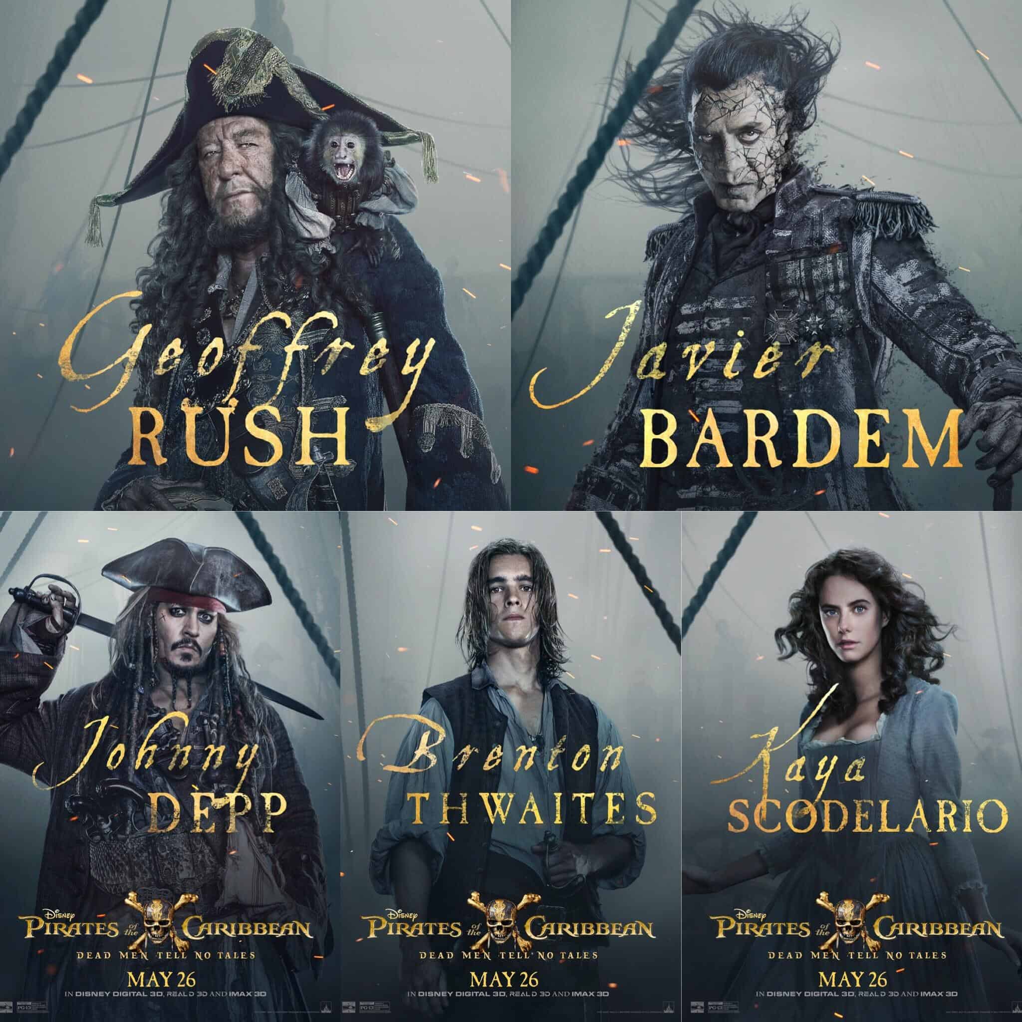 Pirates Of The Caribbean Dead Men Tell No Tales Movie Cast Poster Wallpapers