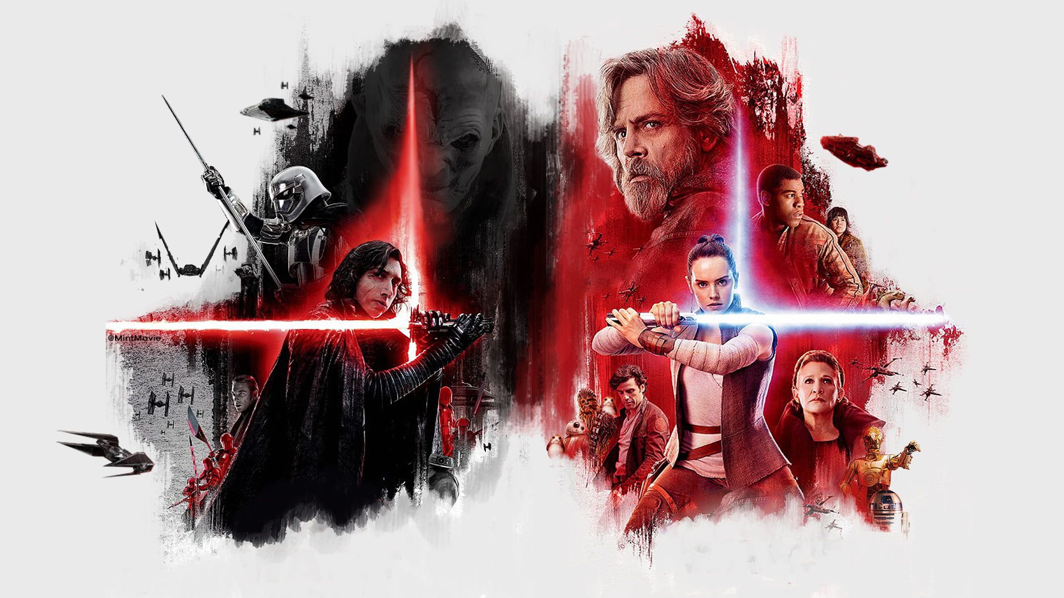 Rey And Luke Star Wars The Last Jedi Wallpapers