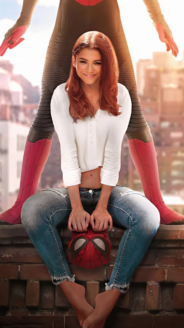 Spider Man And Zendaya In Spider Man Far From Home Wallpapers