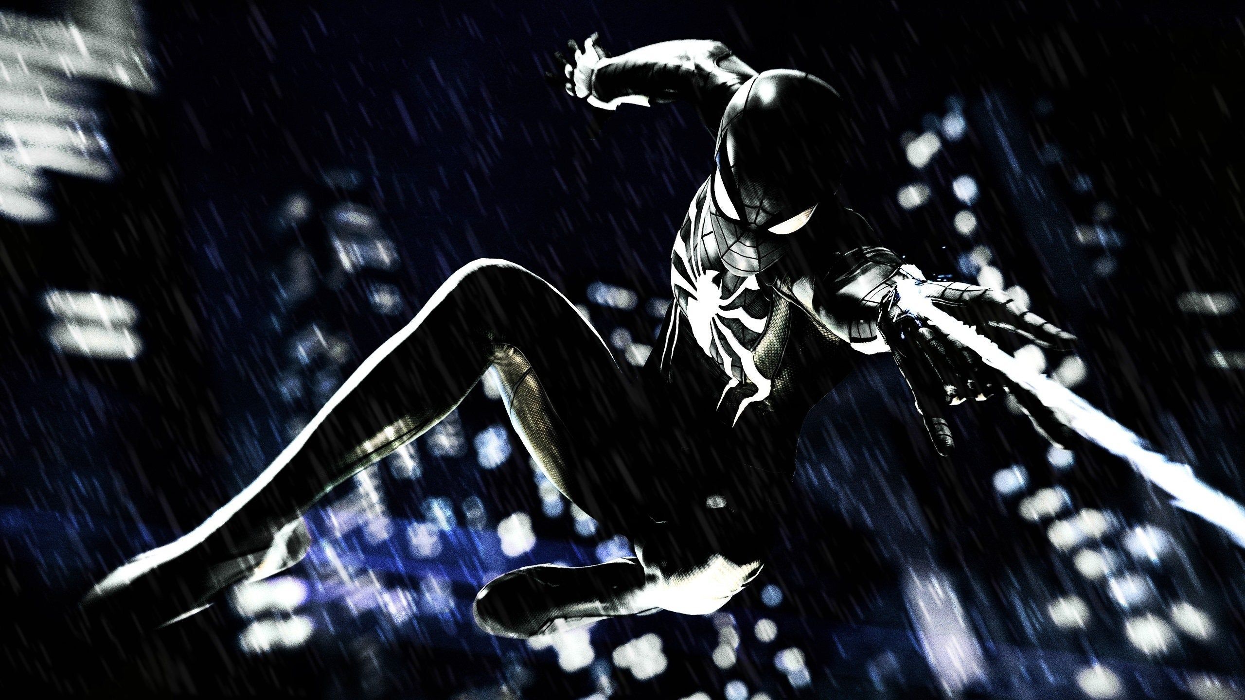 Spider Man Black Suit Far From Home Wallpapers