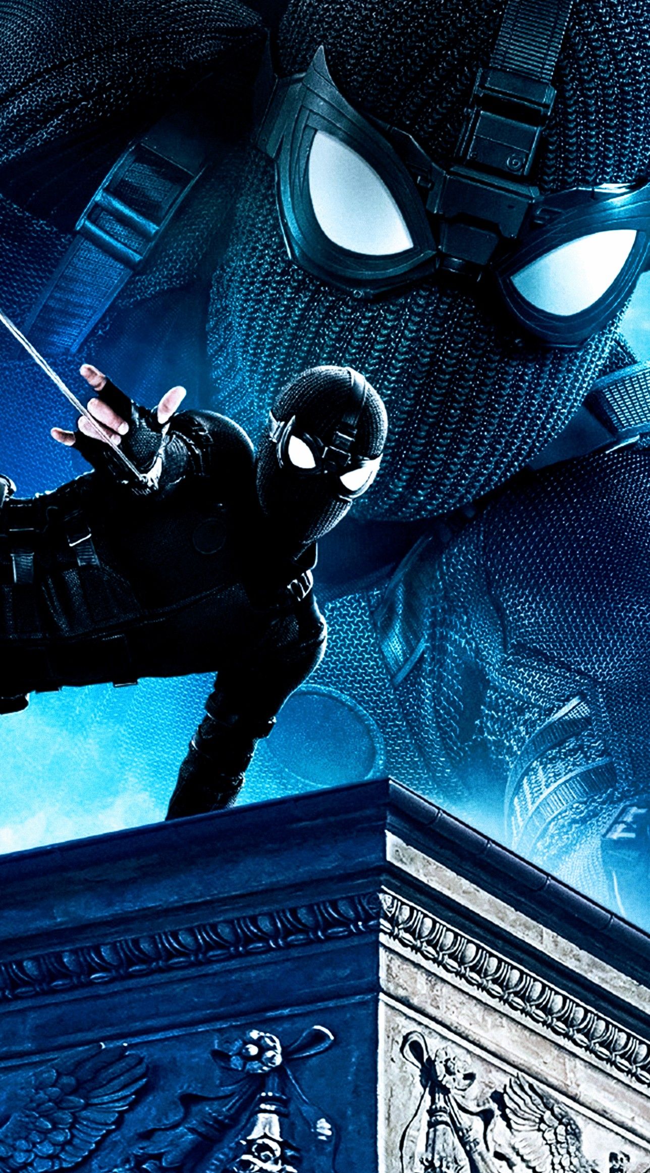 Spidey Stealth Black Suit In Spider Man Far From Home Wallpapers