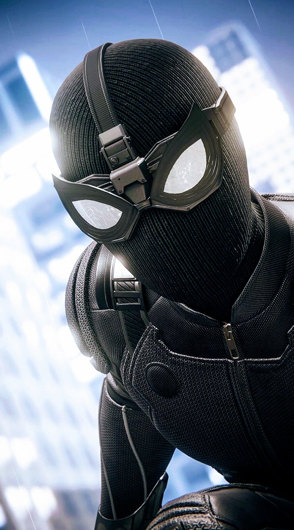 Spidey Stealth Black Suit In Spider Man Far From Home Wallpapers