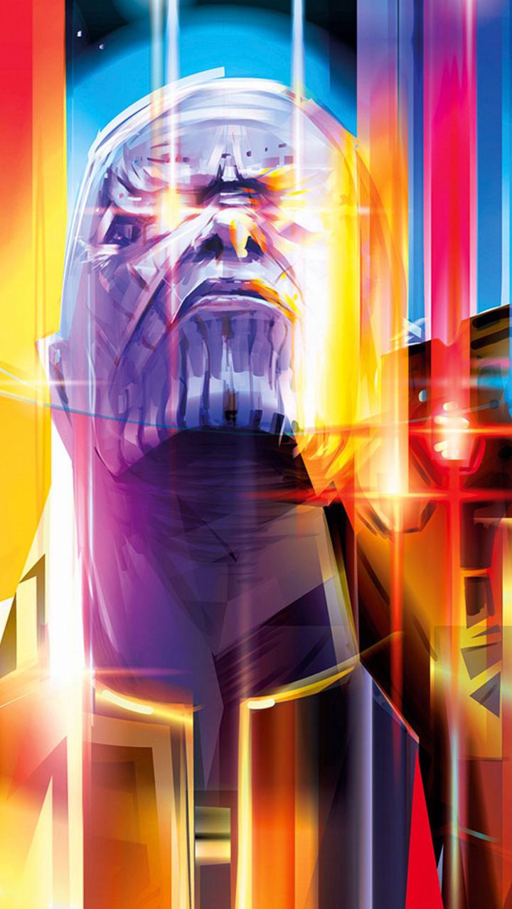 Thanos Artwork With Infinity Stone Wallpapers