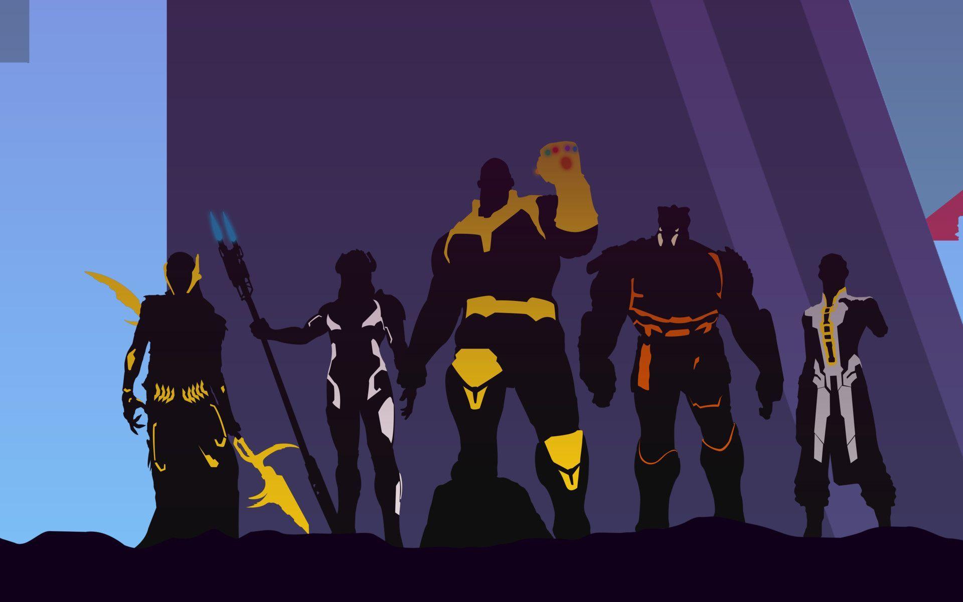 Thanos Avengers Infinity War 80S Outrun Art Wallpapers