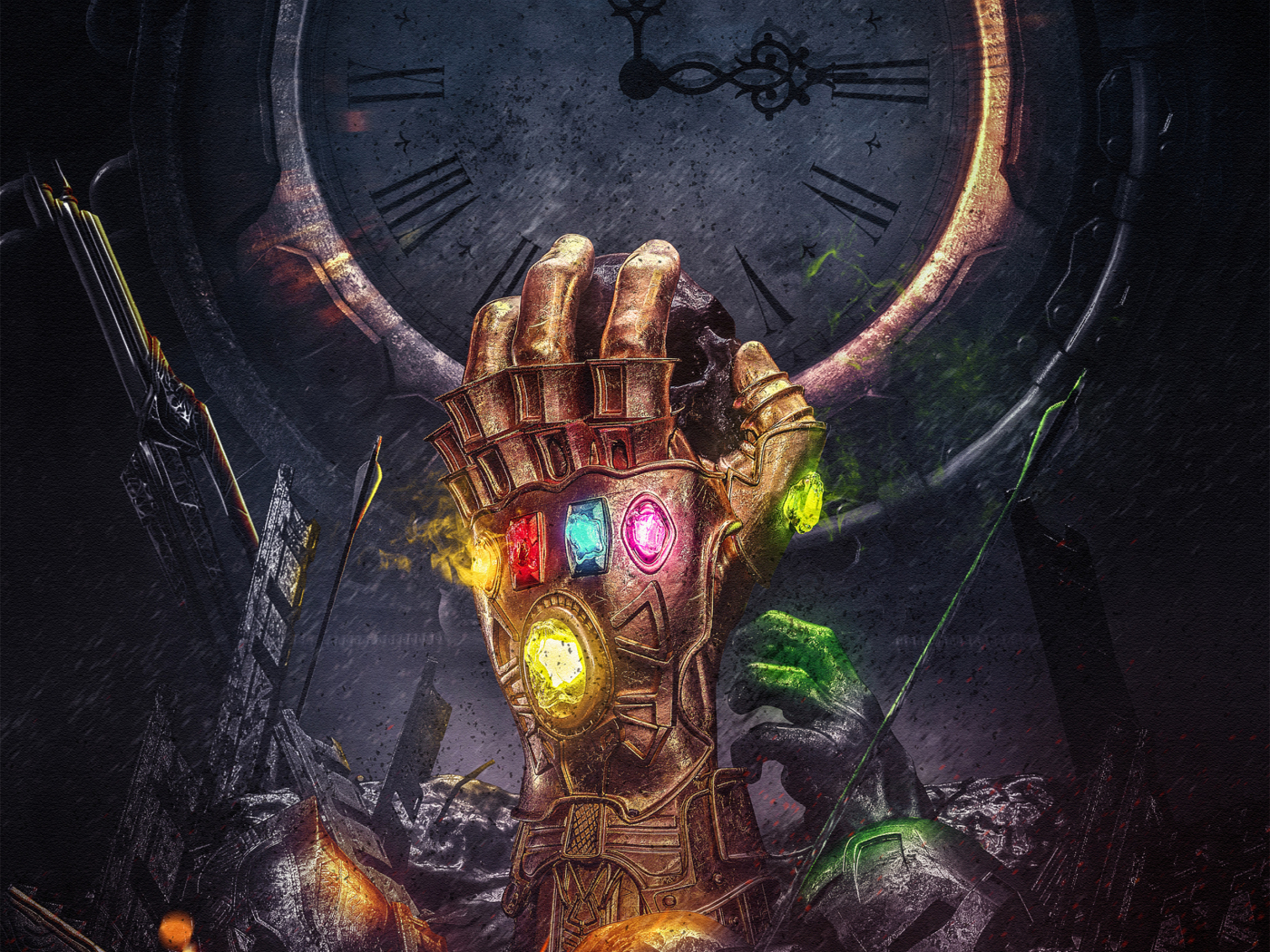 Thanos New Weapon In Avengers Endgame Art Wallpapers