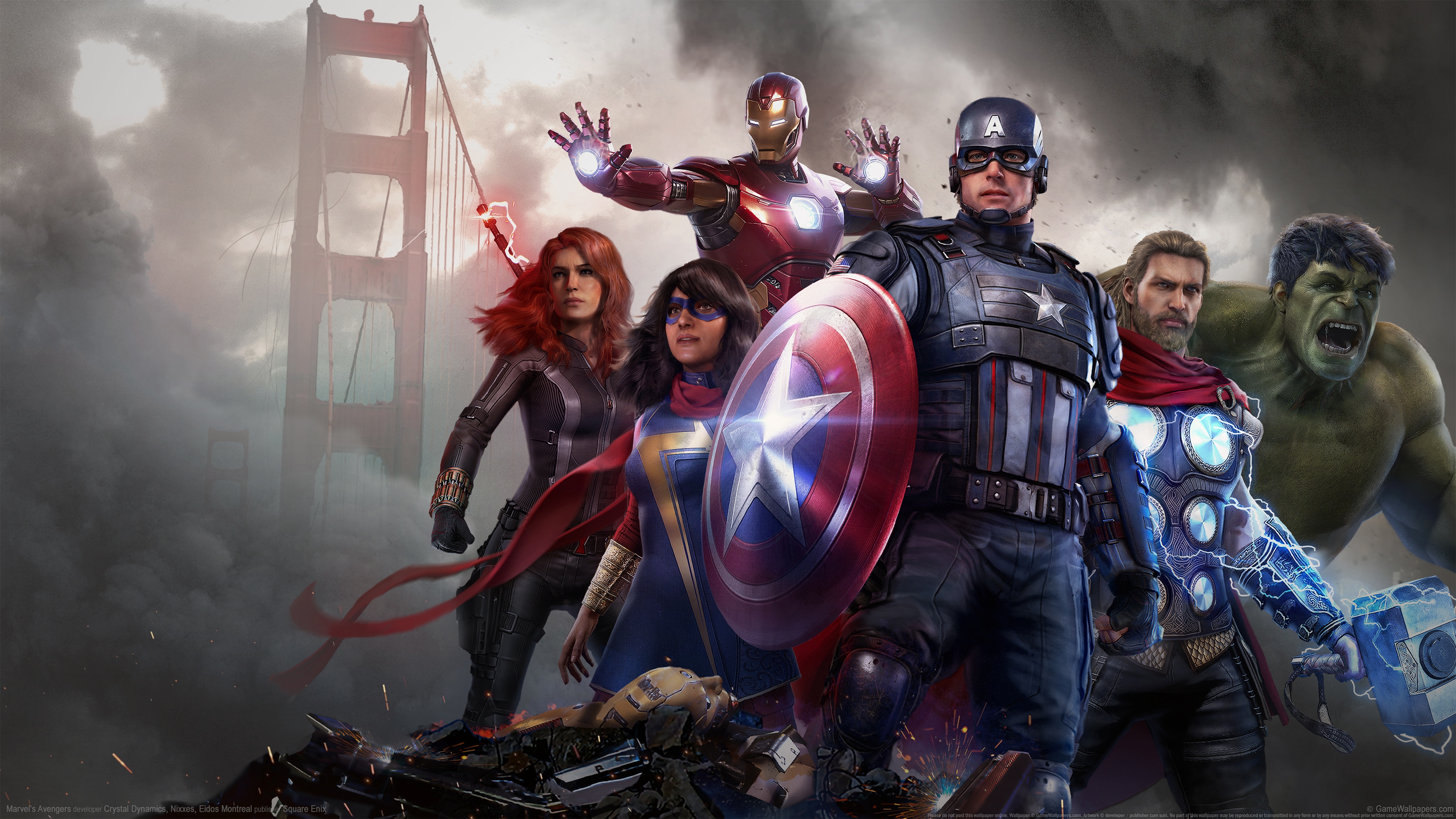 The Avengers Art Captain America, Iron Man, Thor, Black Widow And Hulk Wallpapers