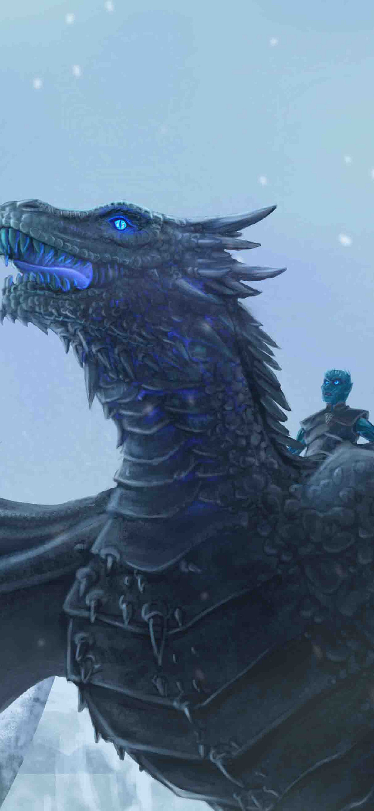 White Walker Ice Dragon Breaking The Wall Wallpapers