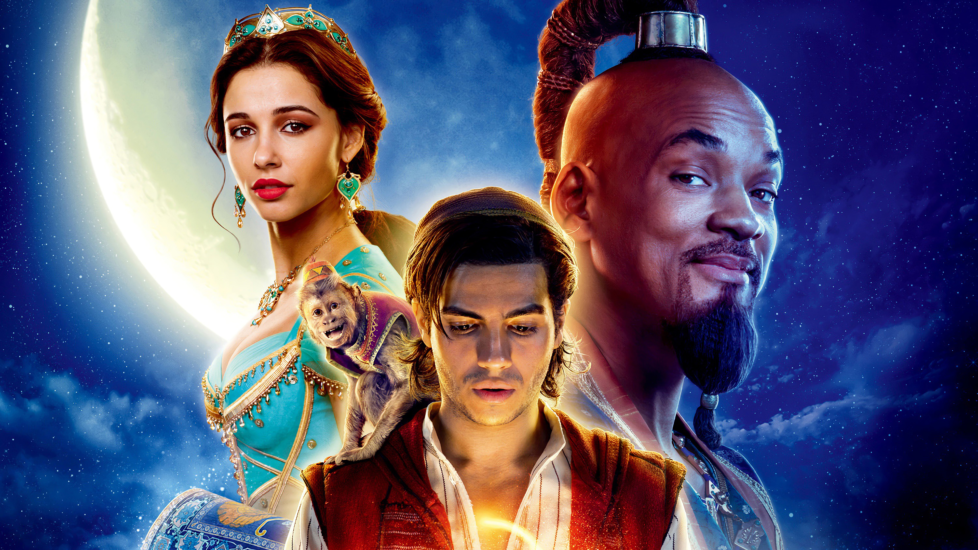 Will Smith As Genie In Aladdin Movie 2019 Wallpapers