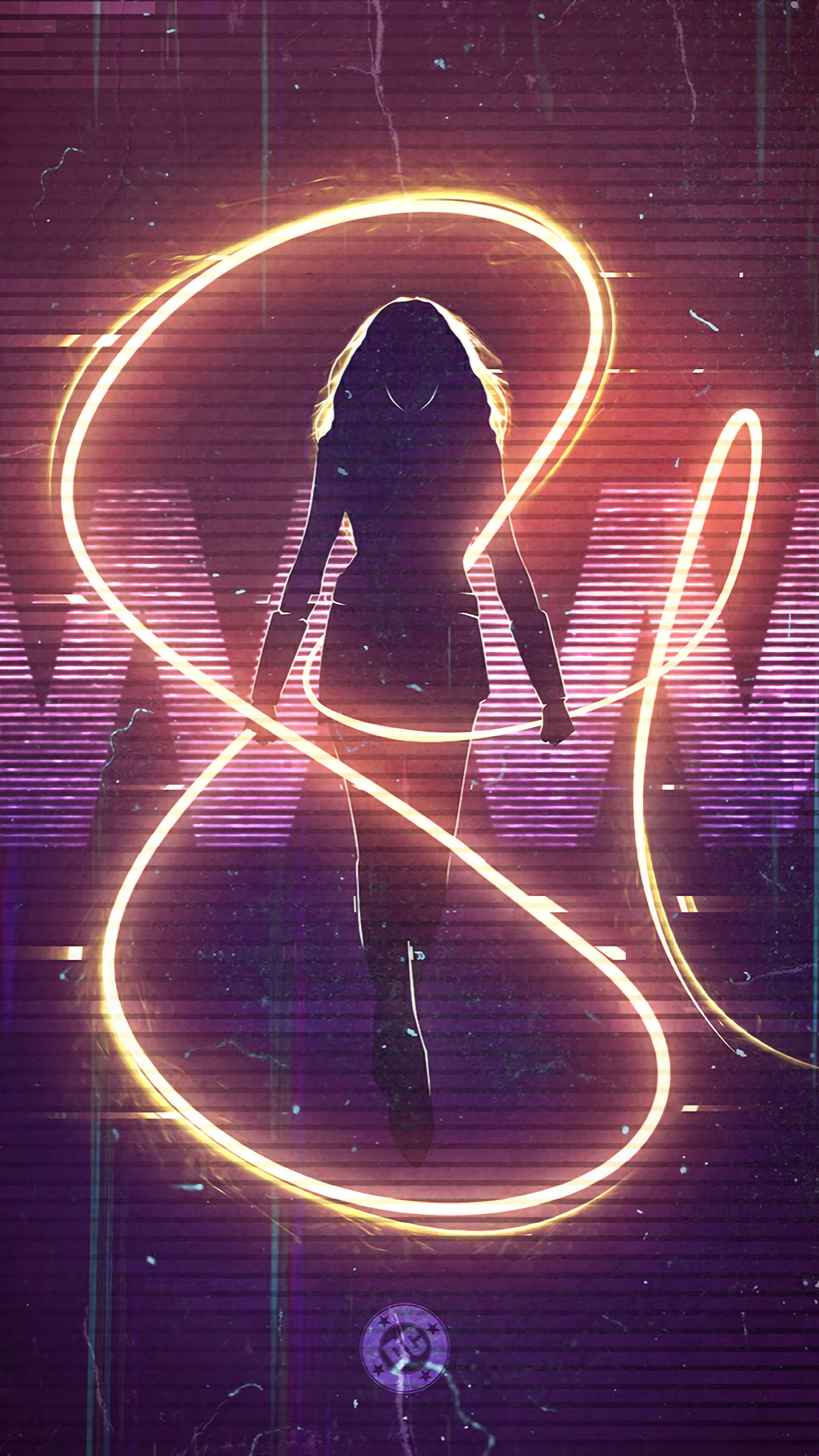 Wonder Woman 1984 Neon Synthwave Poster Wallpapers