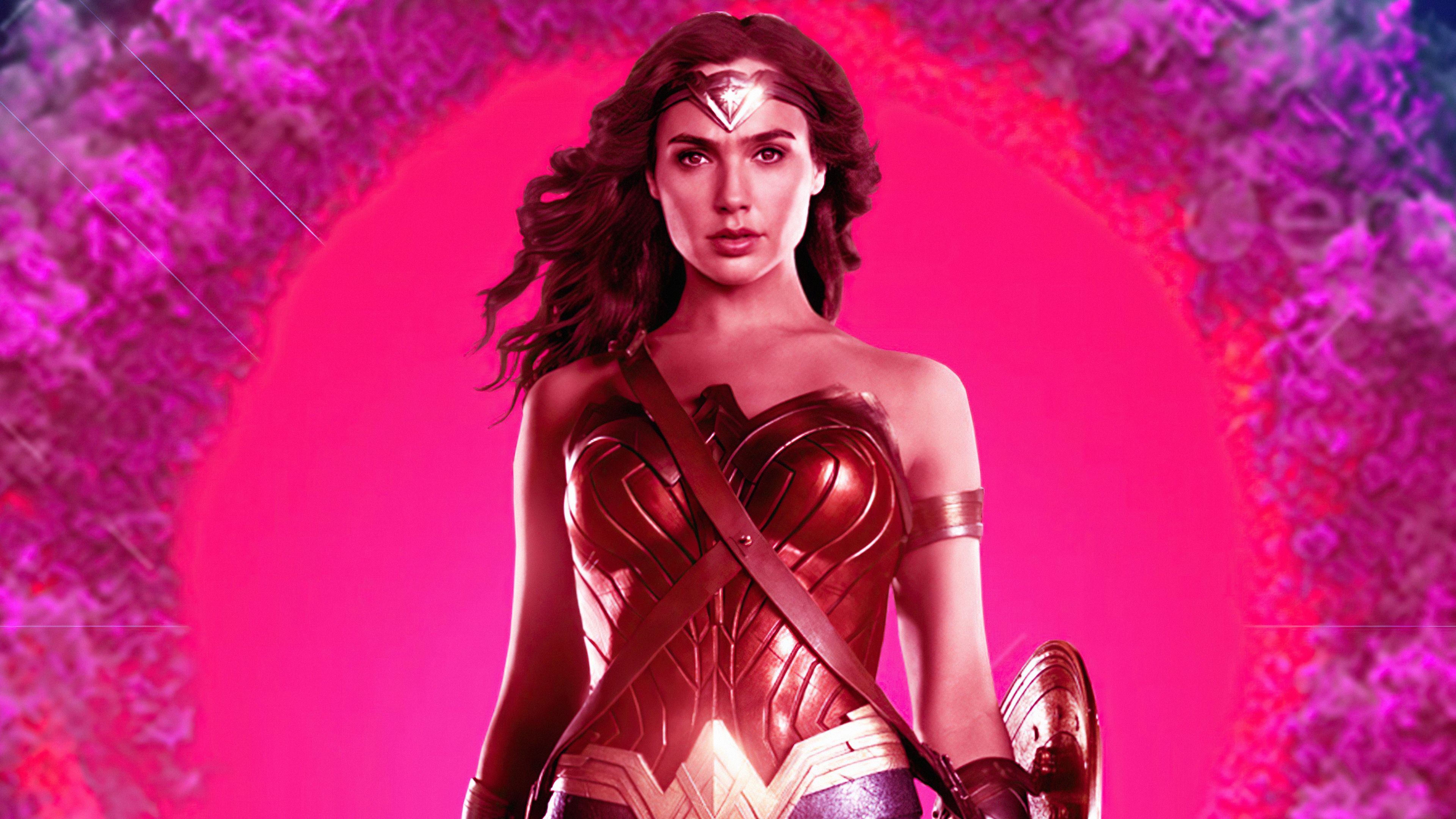 Wonder Woman 1984 Neon Synthwave Poster Wallpapers