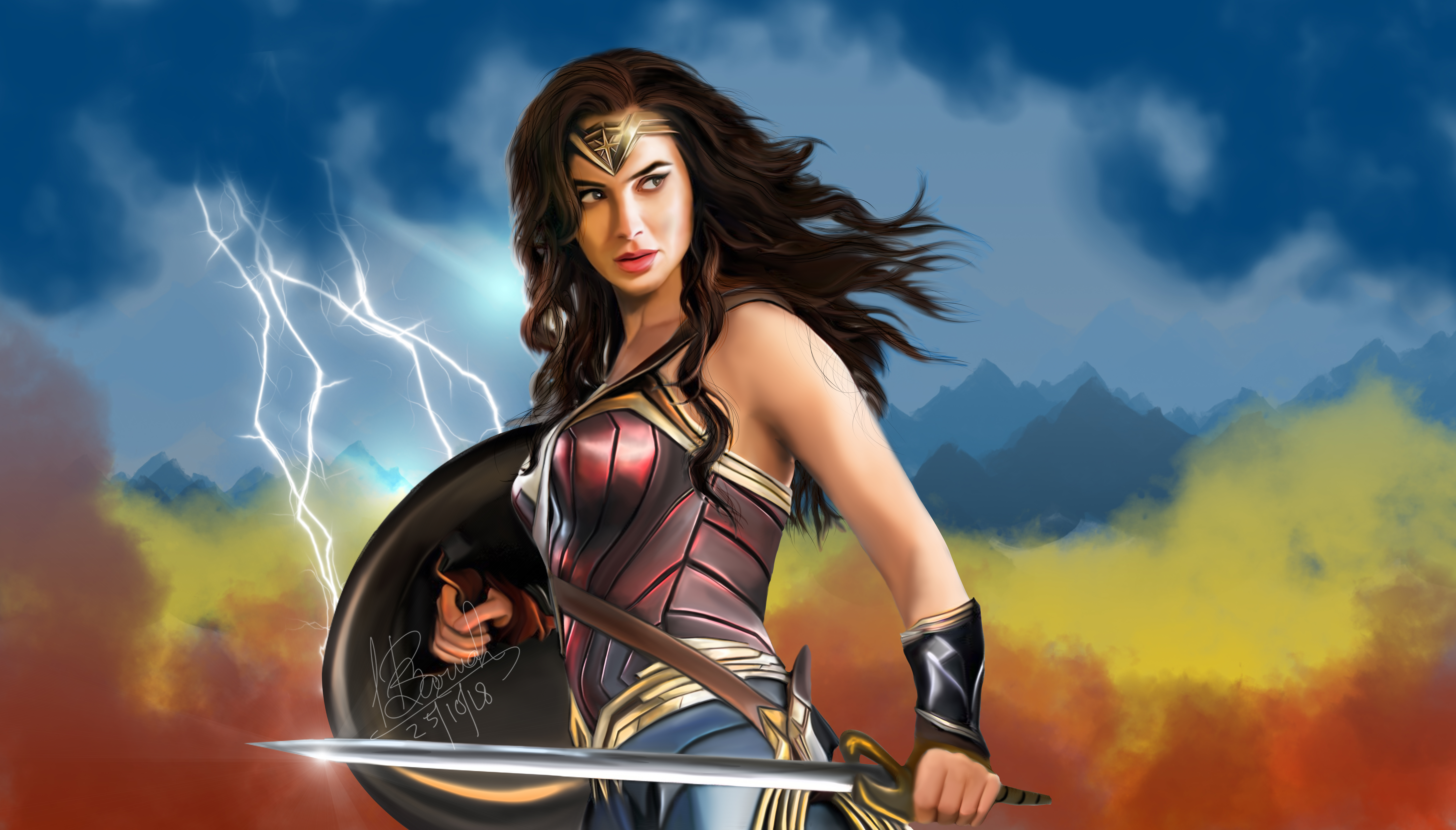 Wonder Woman Art Wallpapers