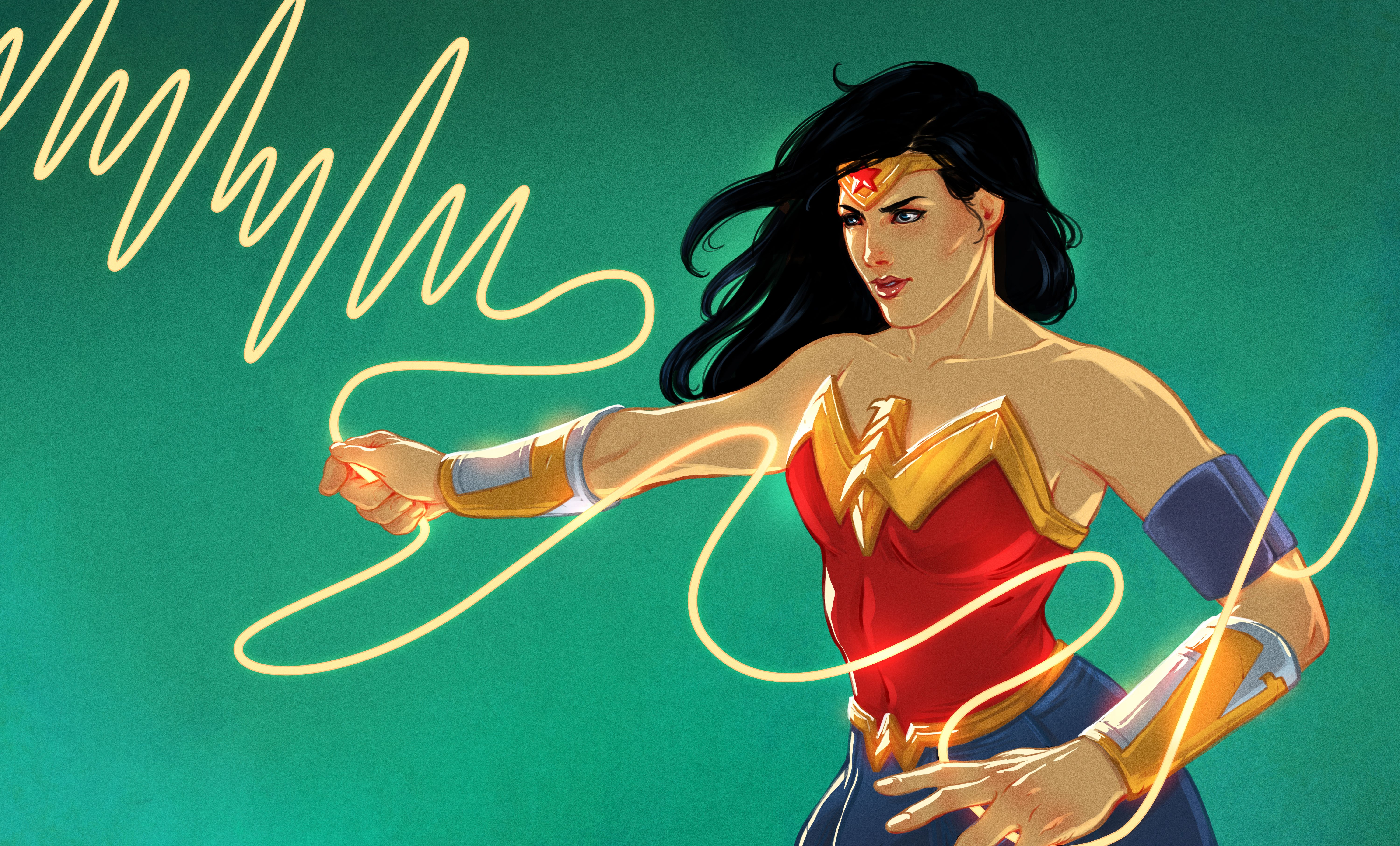 Wonder Woman Poster With Lasso Of Truth Wallpapers