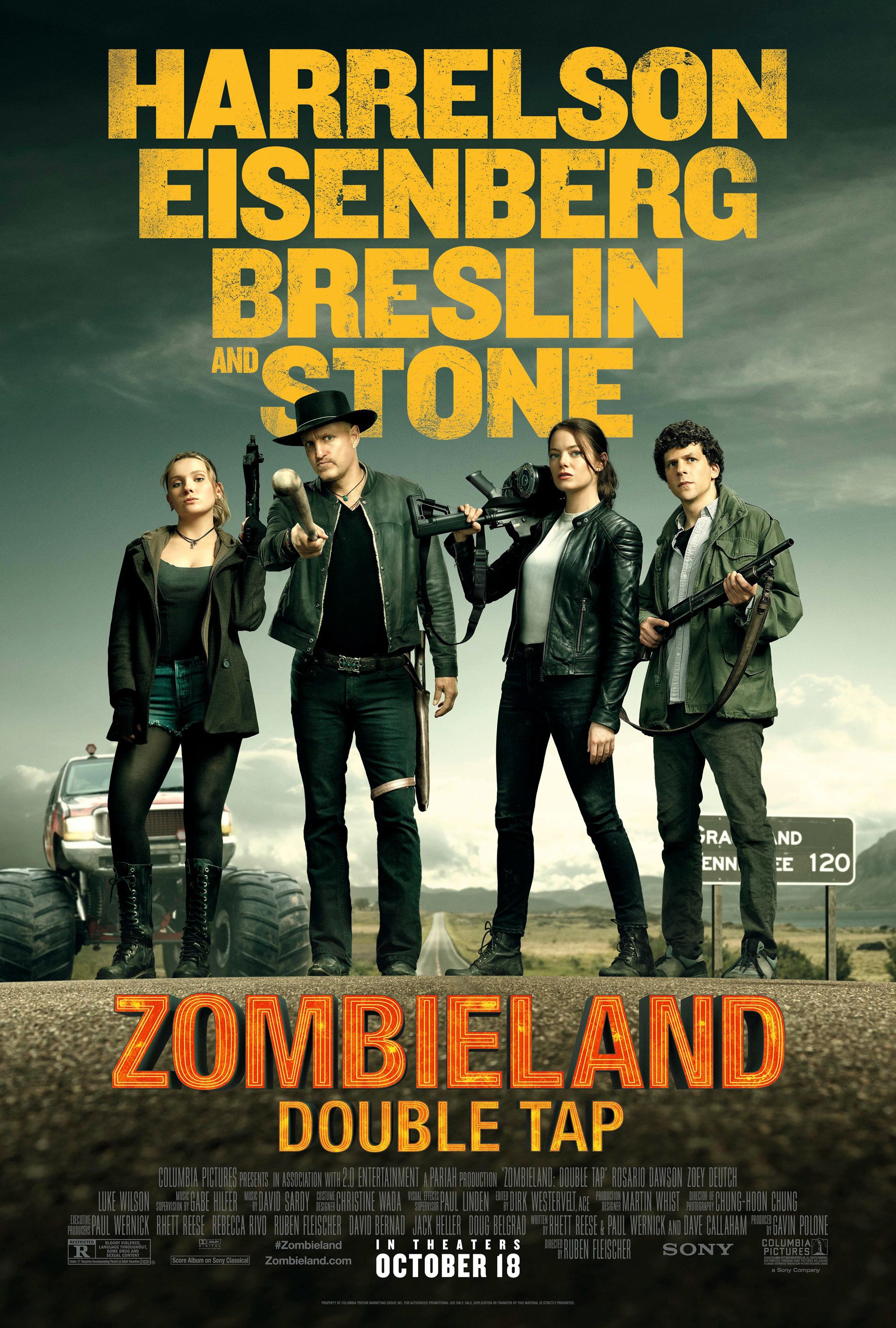 Zombieland 2 Woody Harrelson And Rosario Dawson Wallpapers