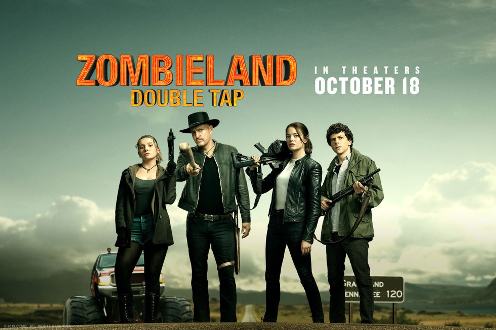 Zombieland 2 Woody Harrelson And Rosario Dawson Wallpapers