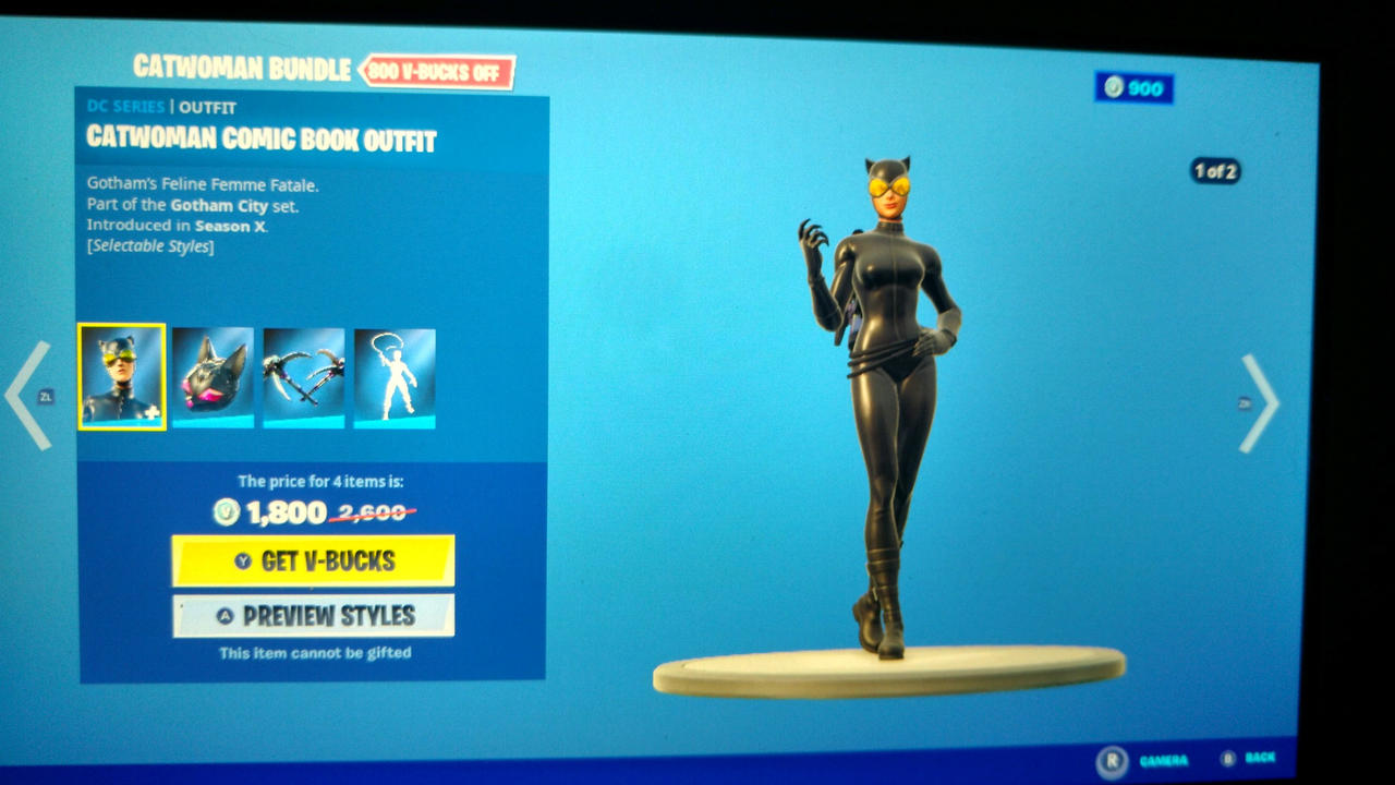 Catwoman Comic Book Outfit Fortnite Wallpapers