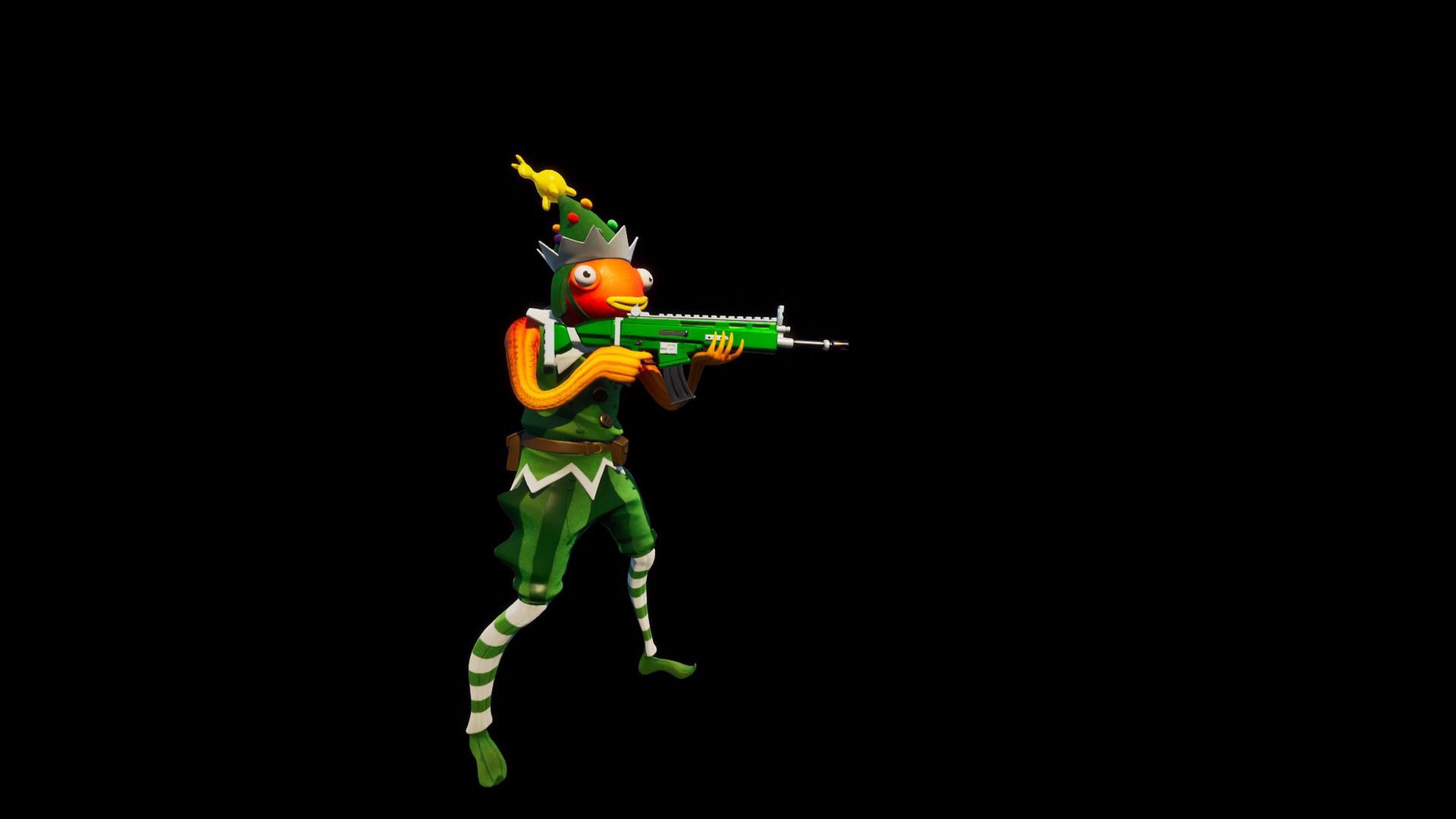 Fa-La-La-La Fishstick Fortnite Wallpapers