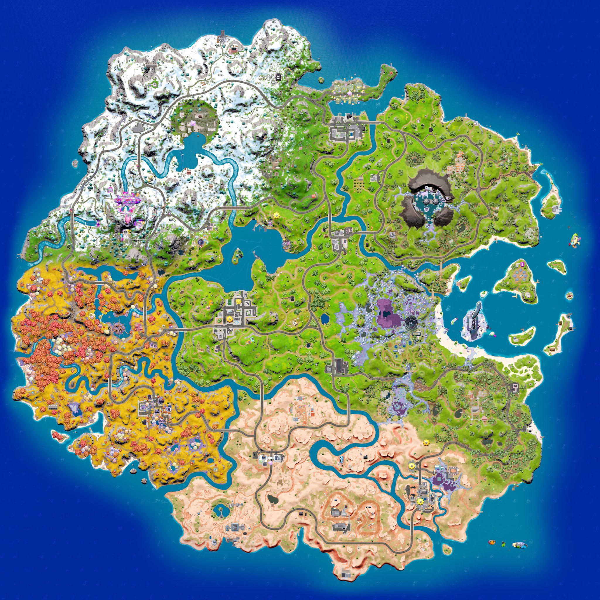 Fortnite Map Wallpapers