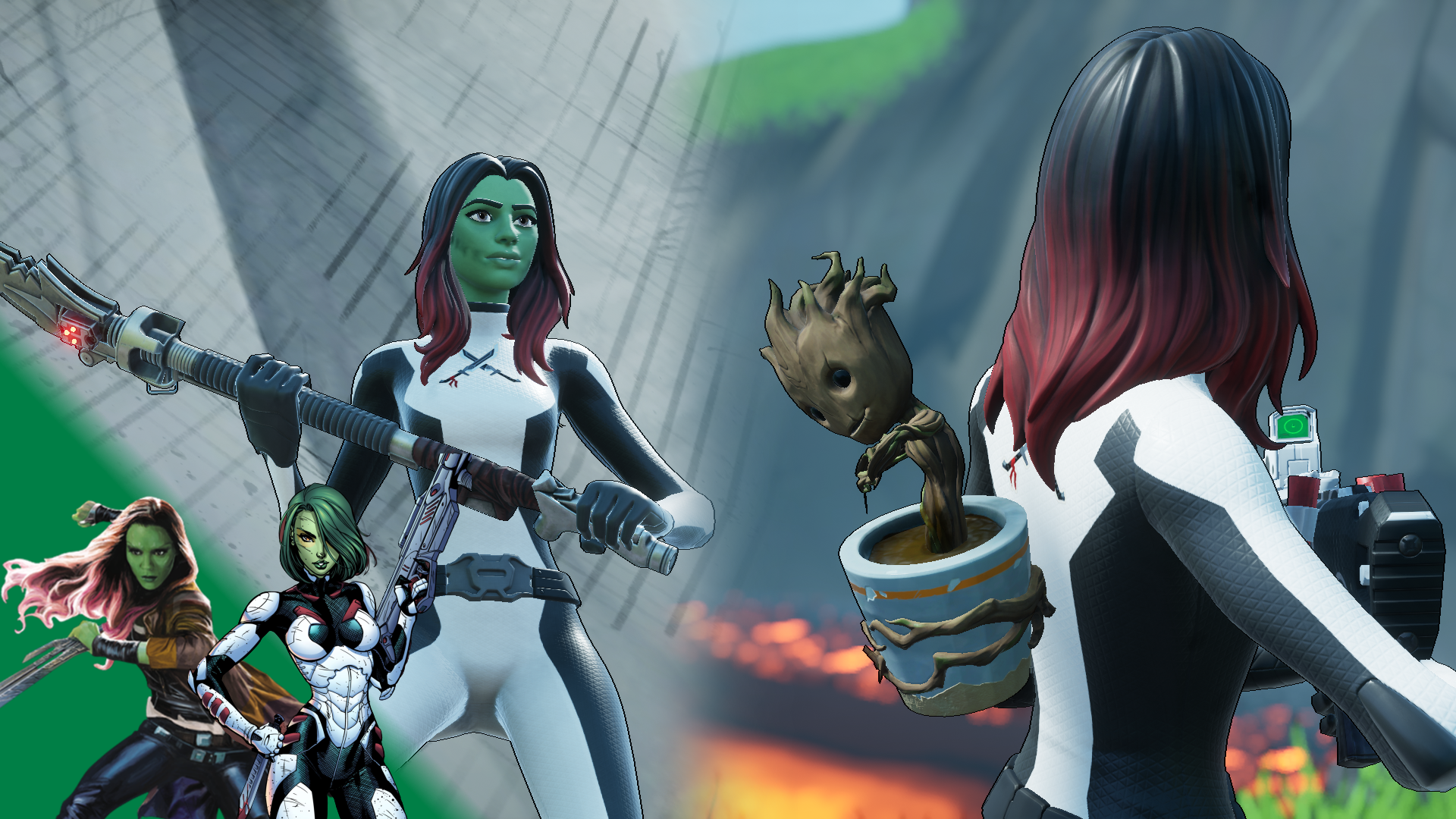 Gamora Fortnite Wallpapers