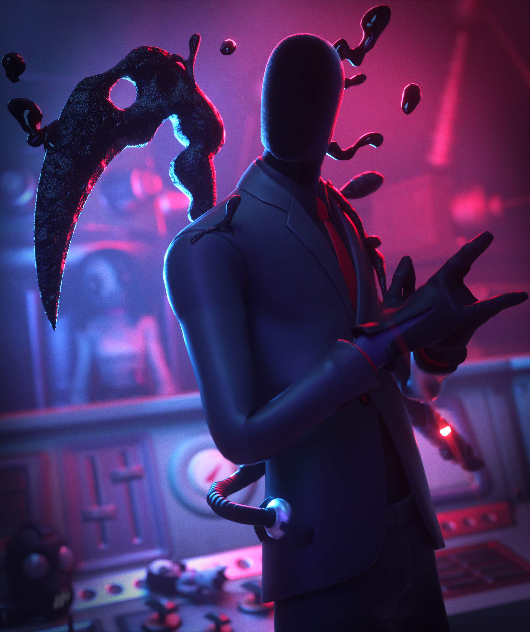 Ghost Chaos Agent Fortnite Wallpapers