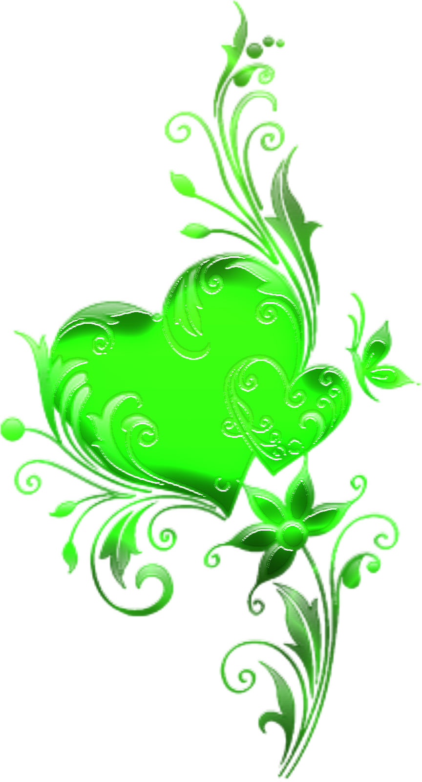 Beautiful Green Heart Wallpapers