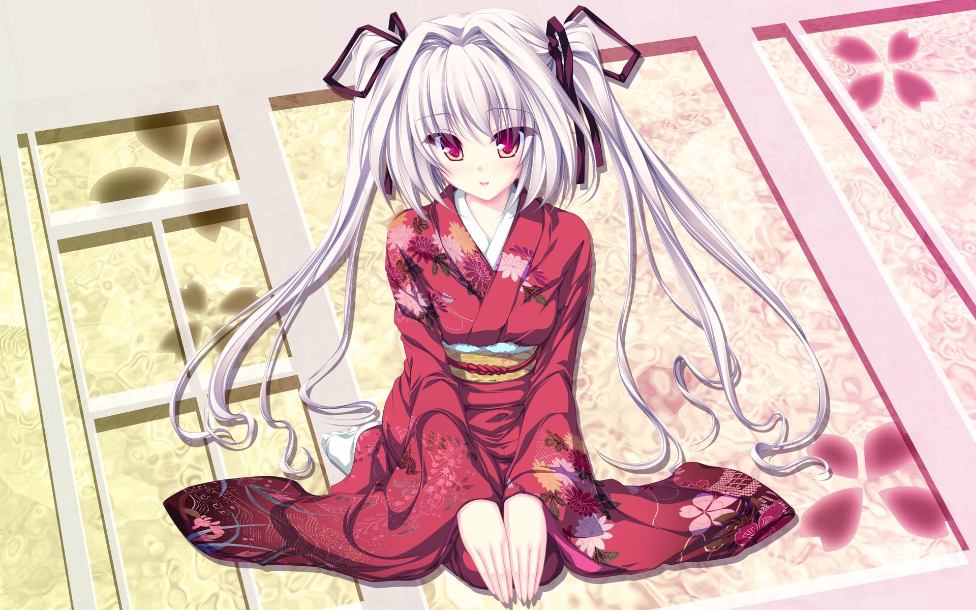 Beautiful Kimono Anime Girl Wallpapers