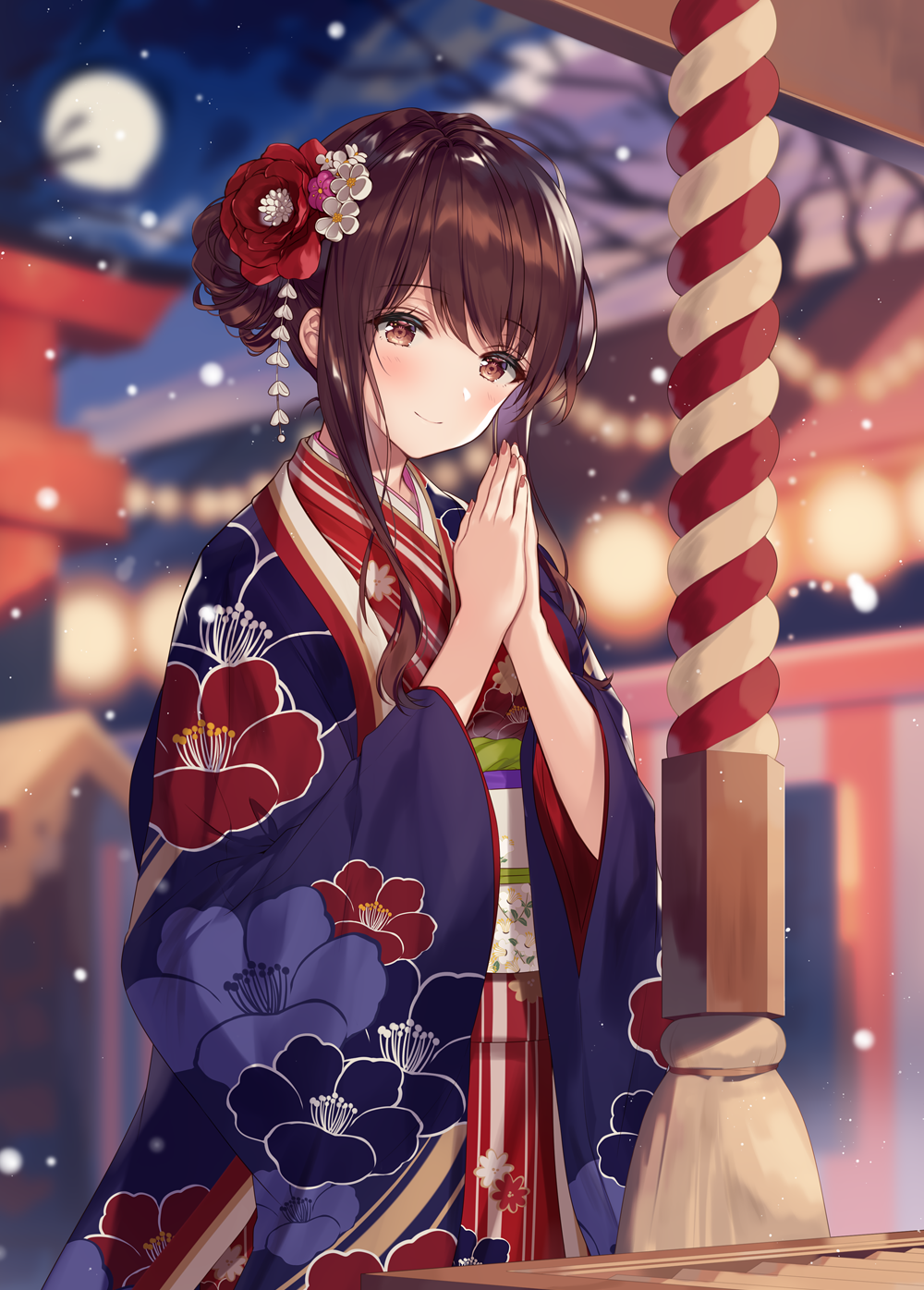 Beautiful Kimono Anime Girl Wallpapers