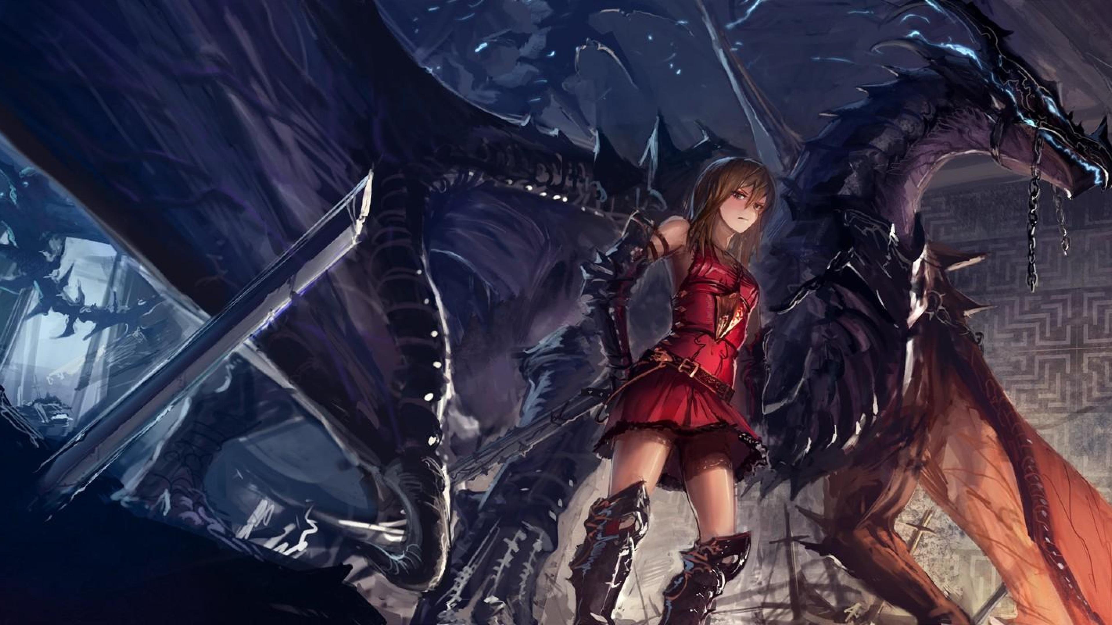 Cute Anime Dragon GirlWallpapers