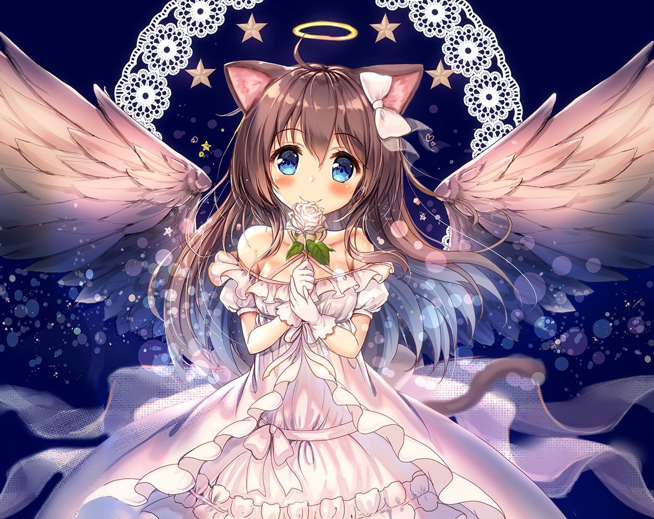 Cute Anime Girl Angel Wallpapers