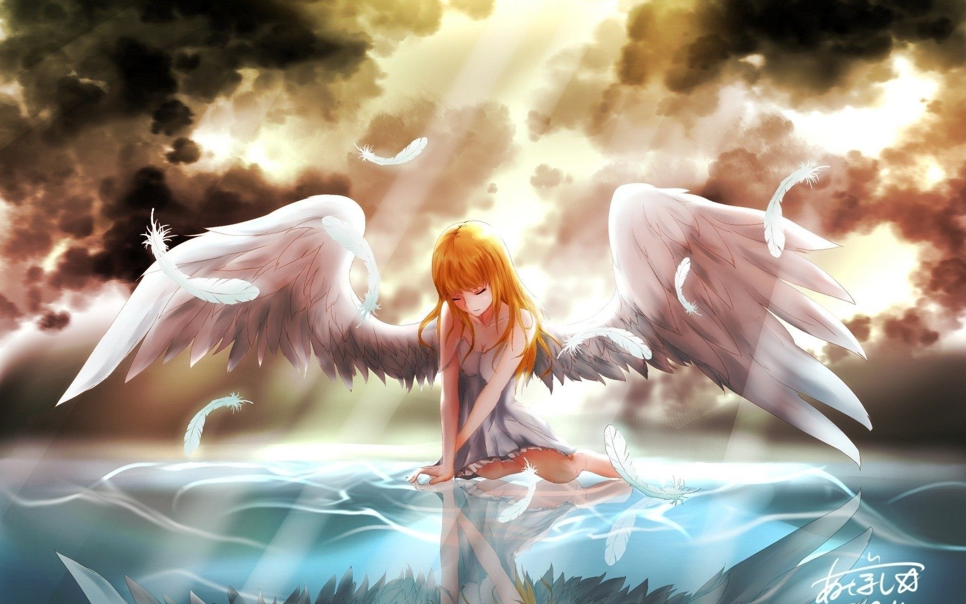 Cute Anime Girl Angel Wallpapers