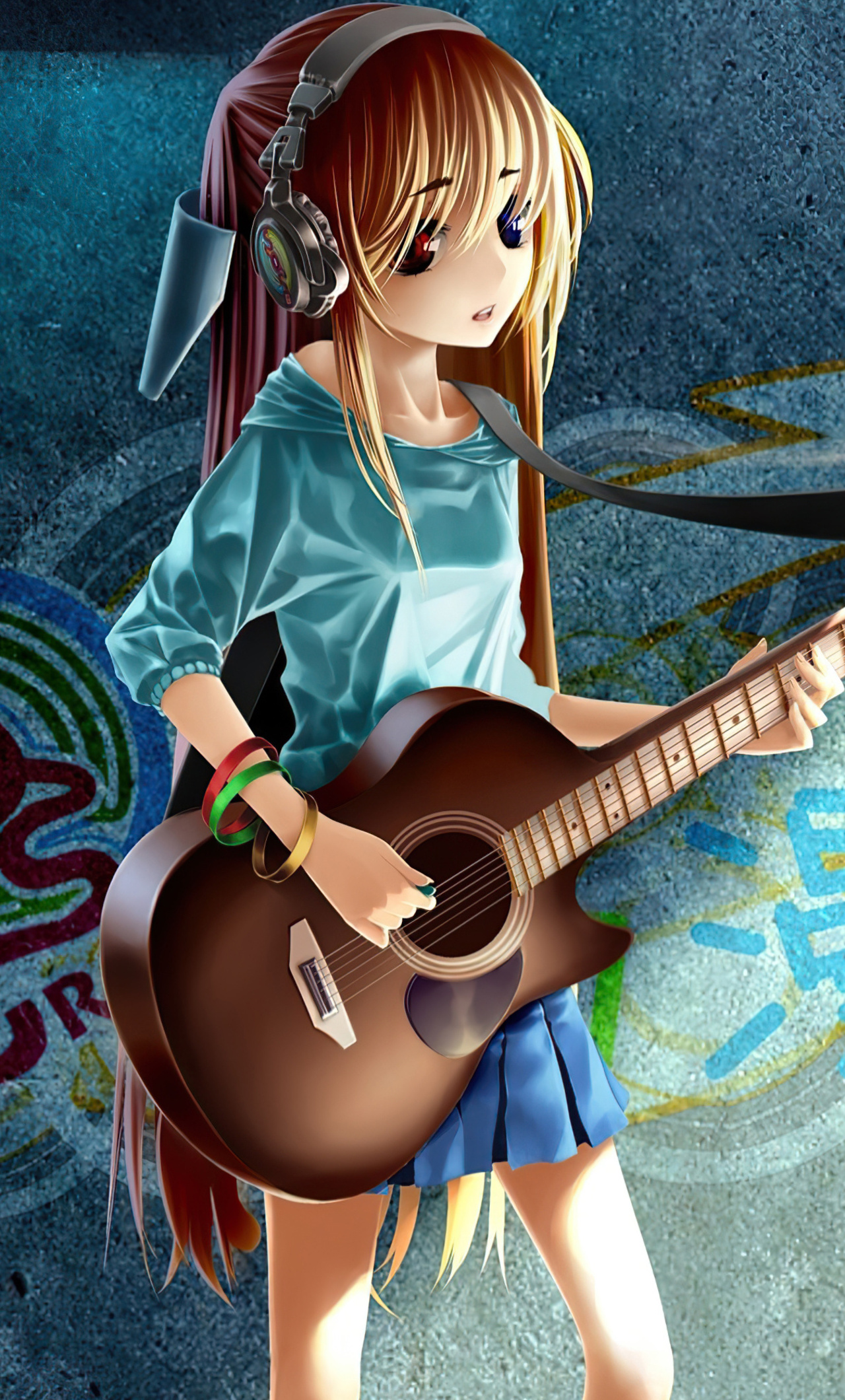 Cute Anime Girl Guitar Wallpapers