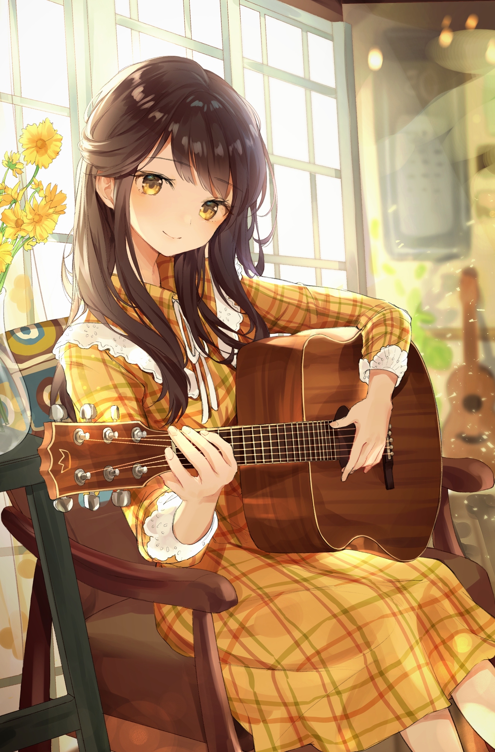 Cute Anime Girl Guitar Wallpapers