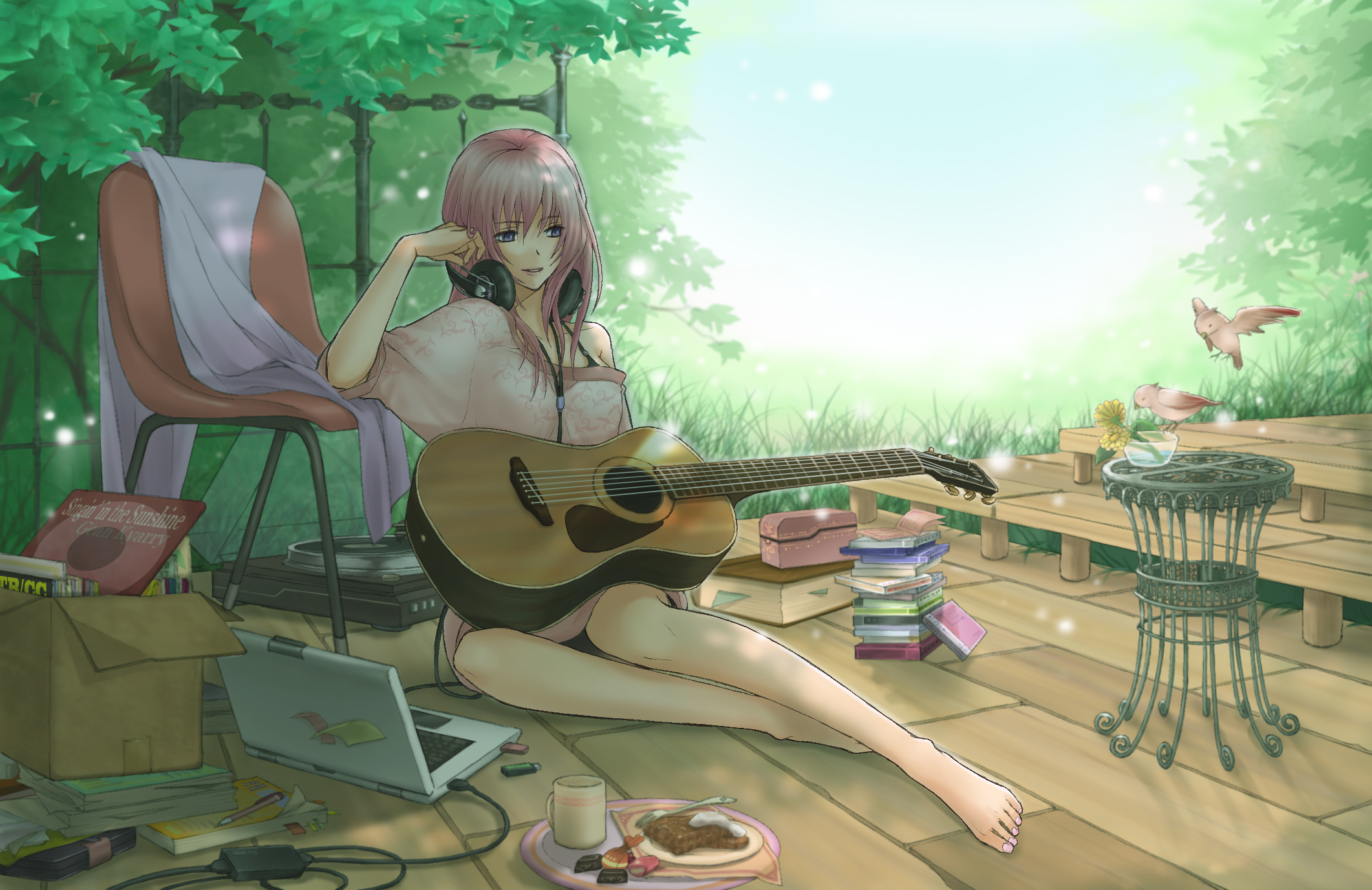 Cute Anime Girl Guitar Wallpapers