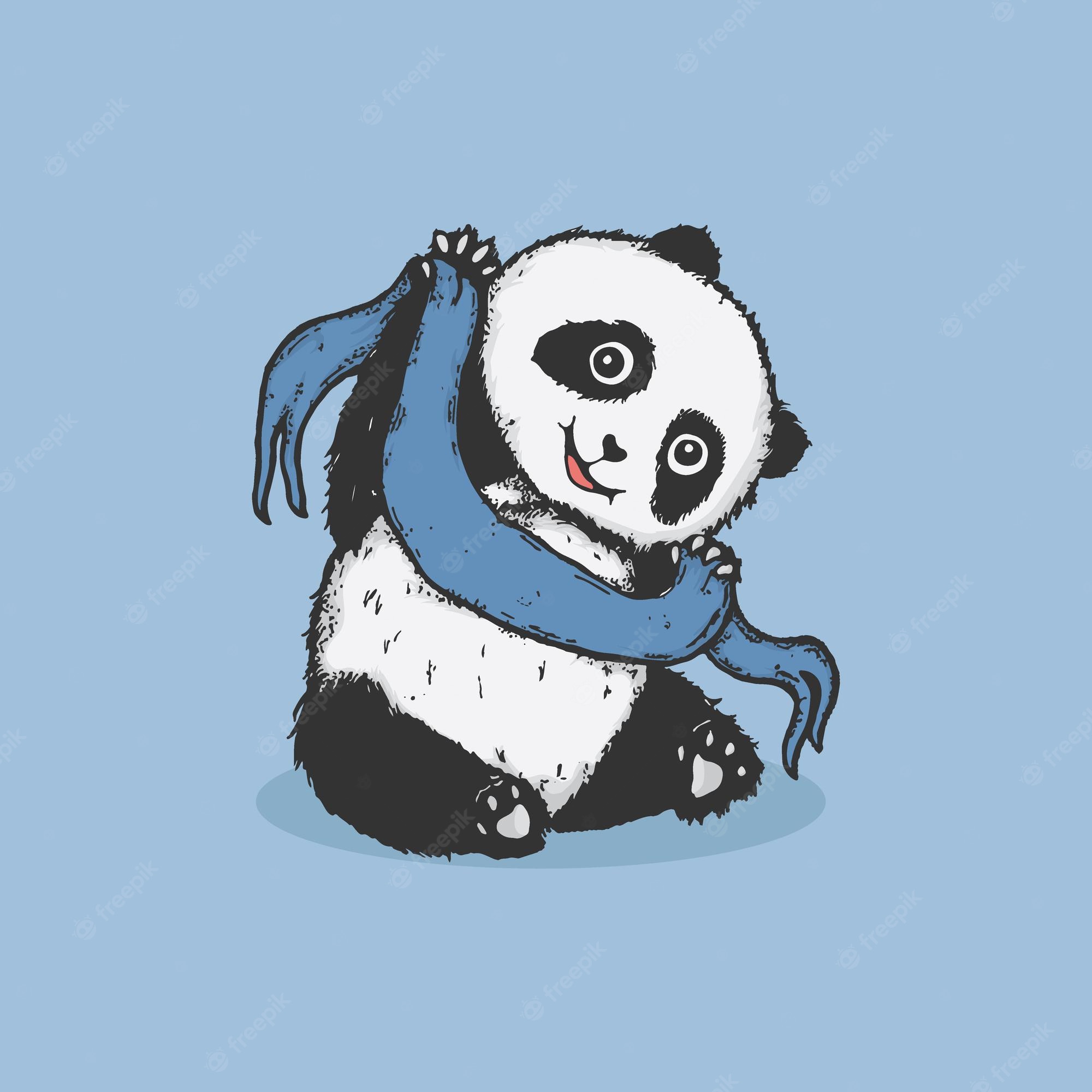 Cute Blue Panda Wallpapers