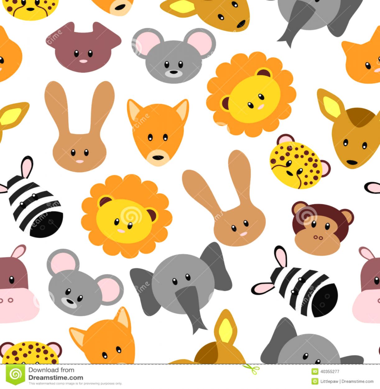 Cute Cartoon Animal Face Wallpapers