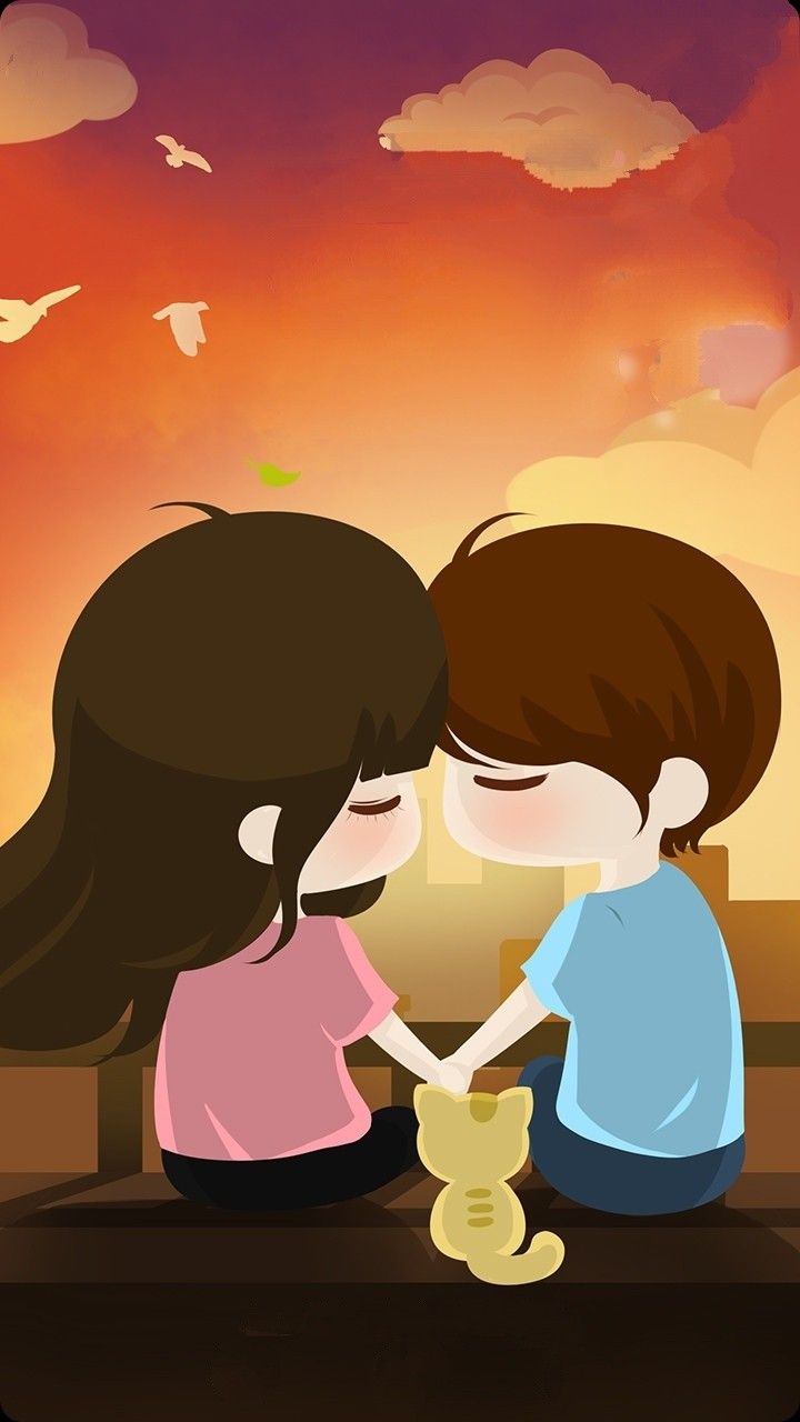 Cute Cartoon Love Couple  Wallpapers