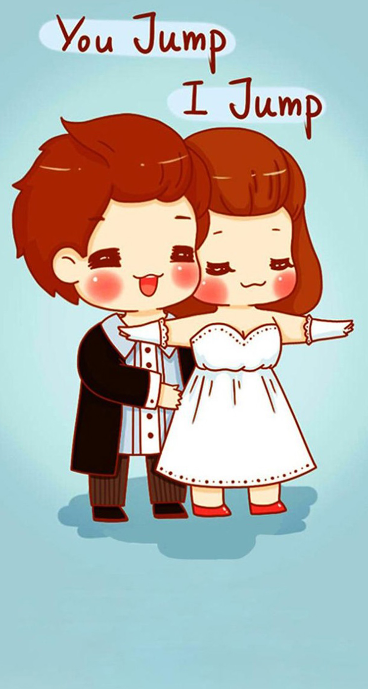 Cute Cartoon Love Couple  Wallpapers