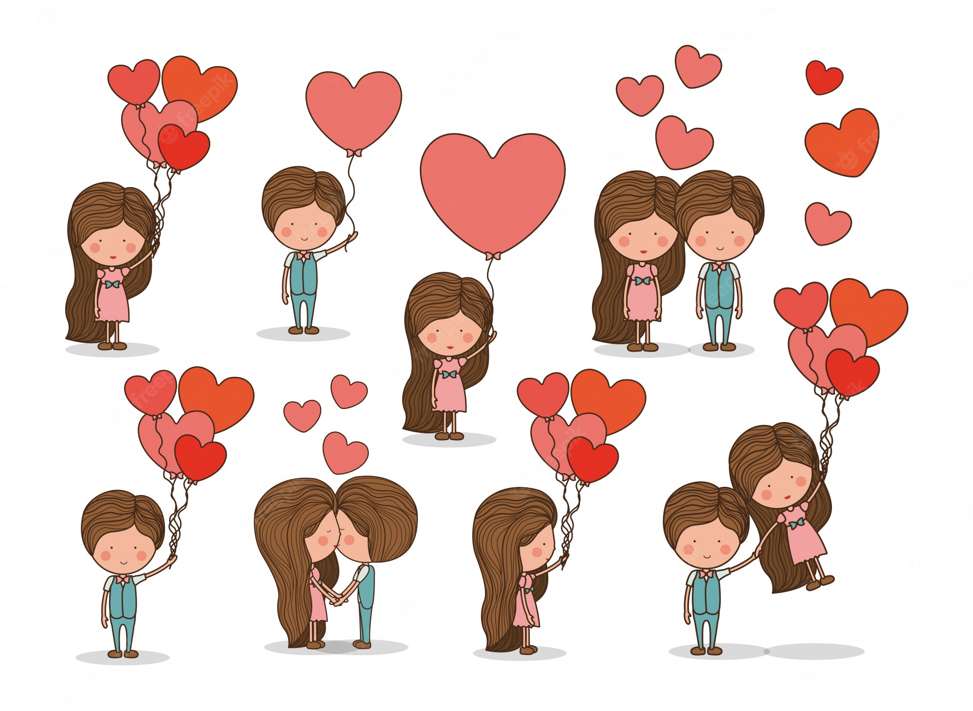 Cute Cartoon Love Couple  Wallpapers