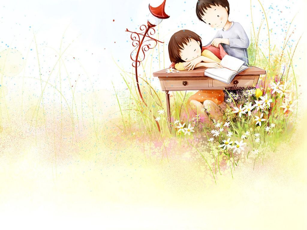 Cute Cartoon Love Couple  Wallpapers