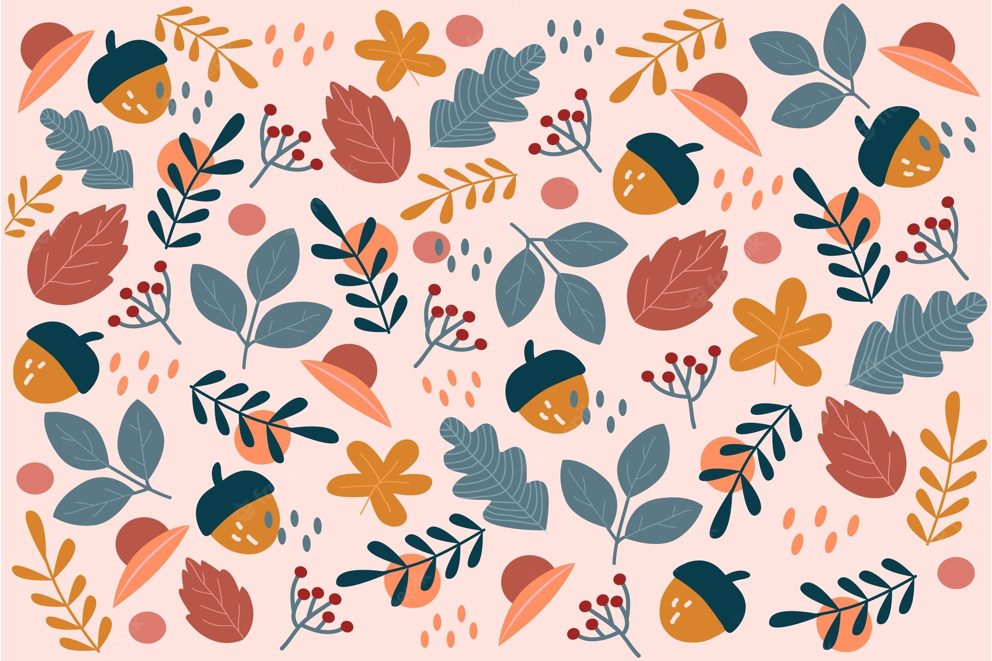 Cute Fall Pattern Wallpapers