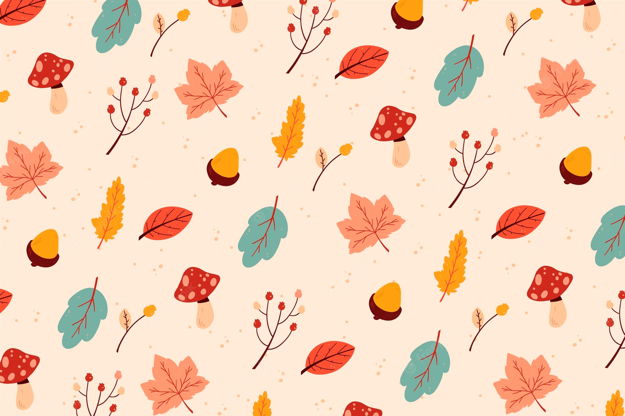 Cute Fall Pattern Wallpapers