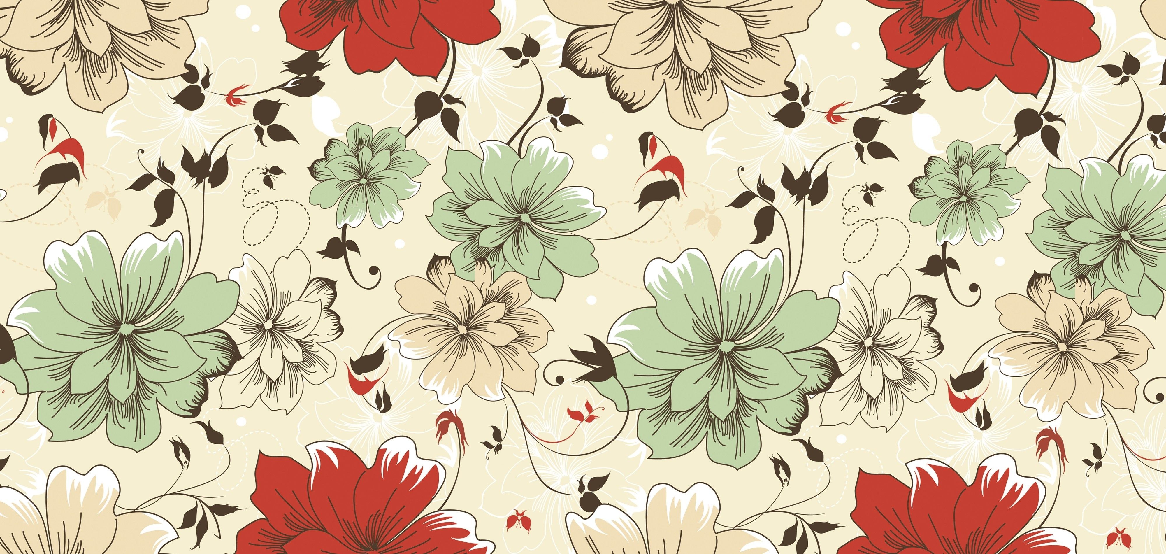 Cute Floral Pattern Desktop Wallpapers