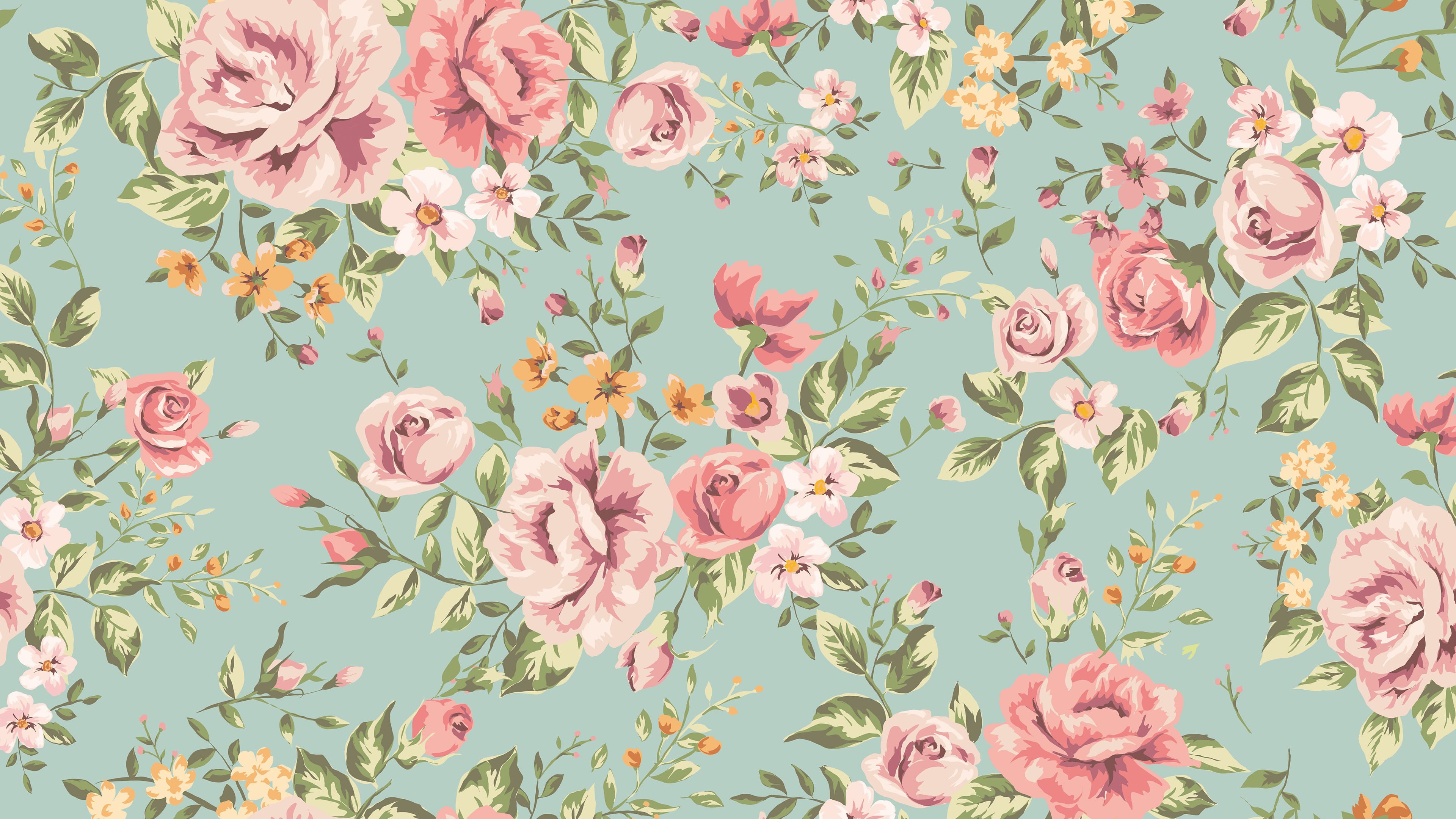 Cute Floral Pattern Desktop Wallpapers