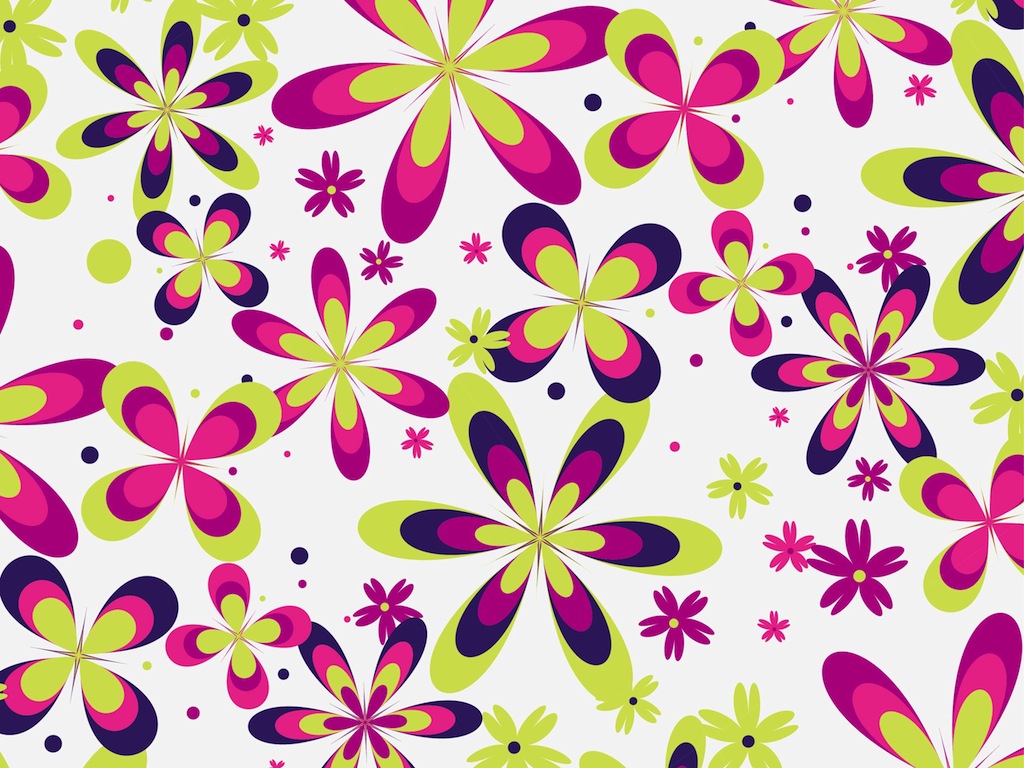 Cute Floral Pattern Desktop Wallpapers