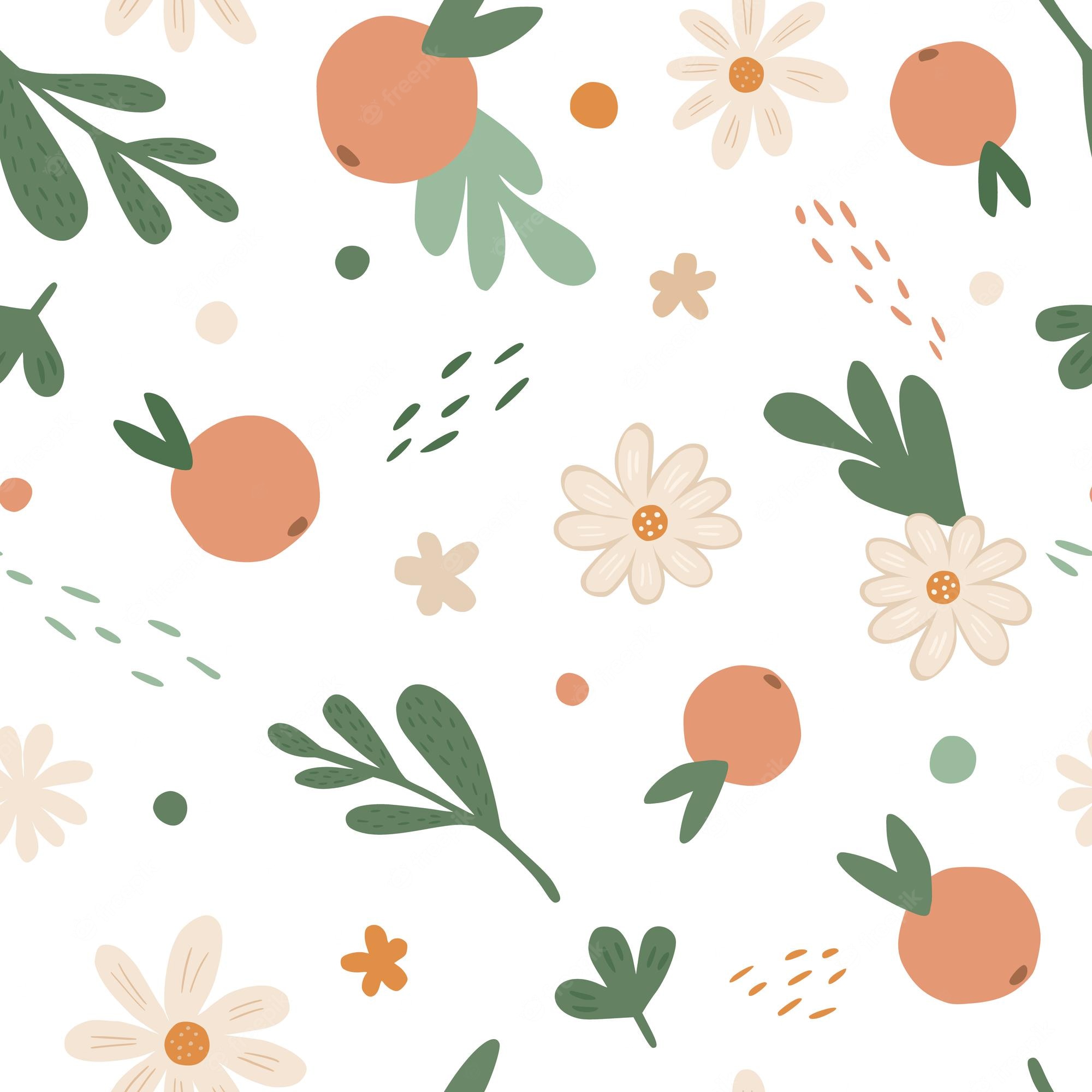 Cute Floral Pattern Desktop Wallpapers