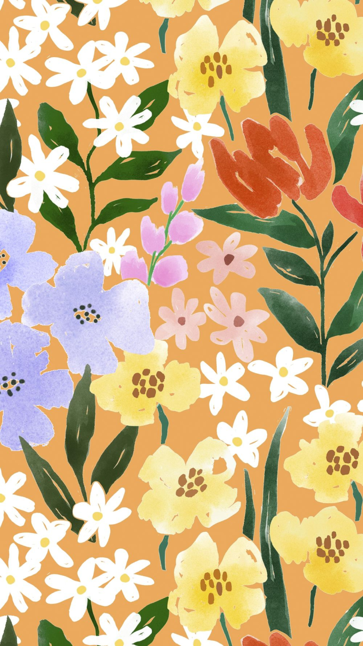 Cute Floral Pattern Desktop Wallpapers