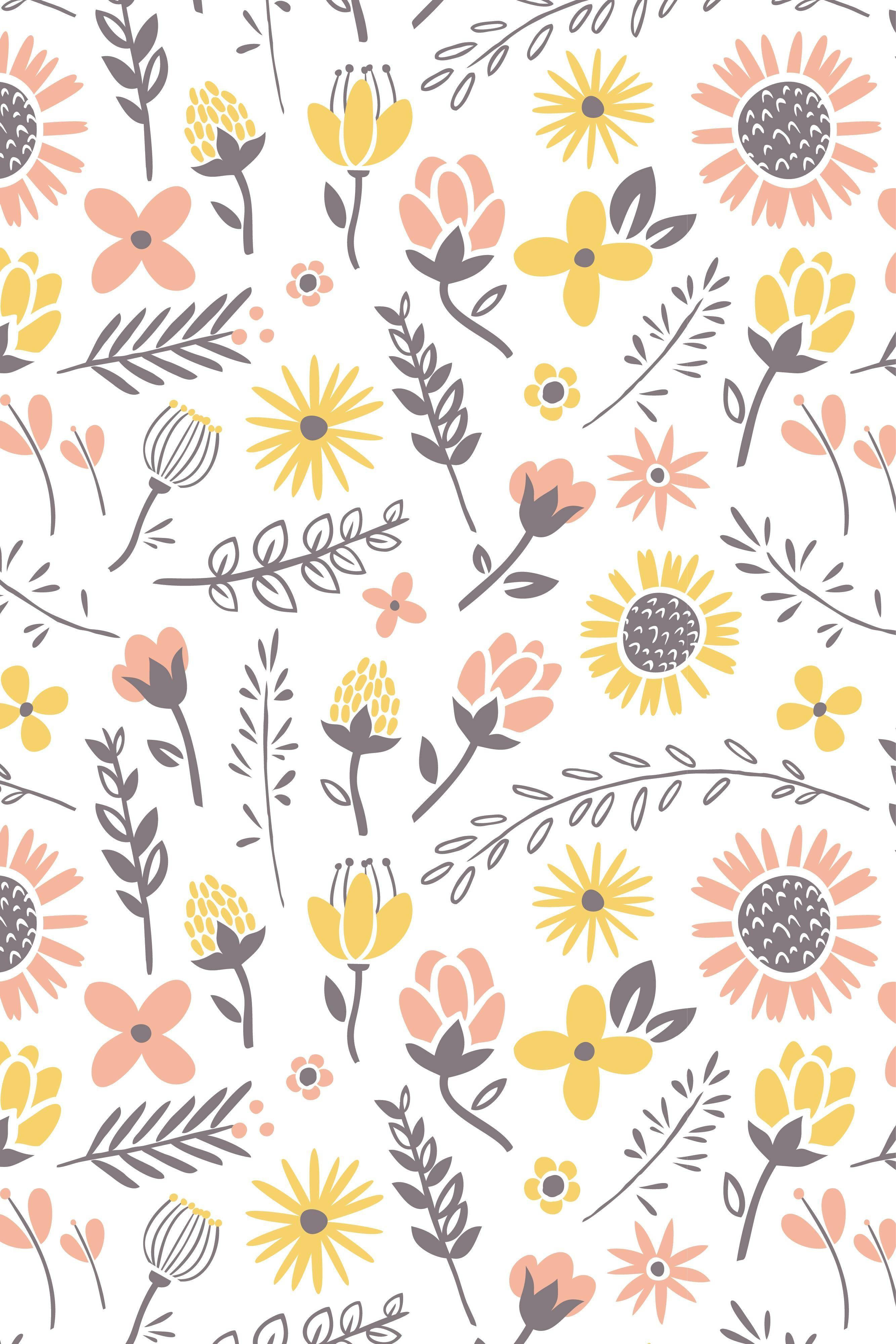 Cute Floral Pattern Desktop Wallpapers