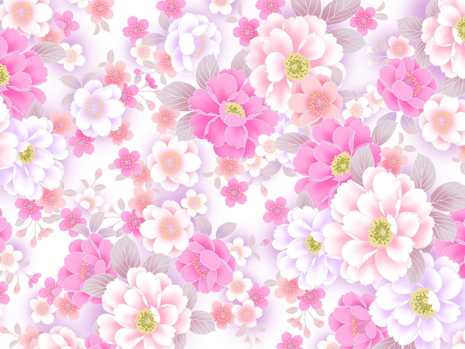 Cute Floral Pattern Desktop Wallpapers