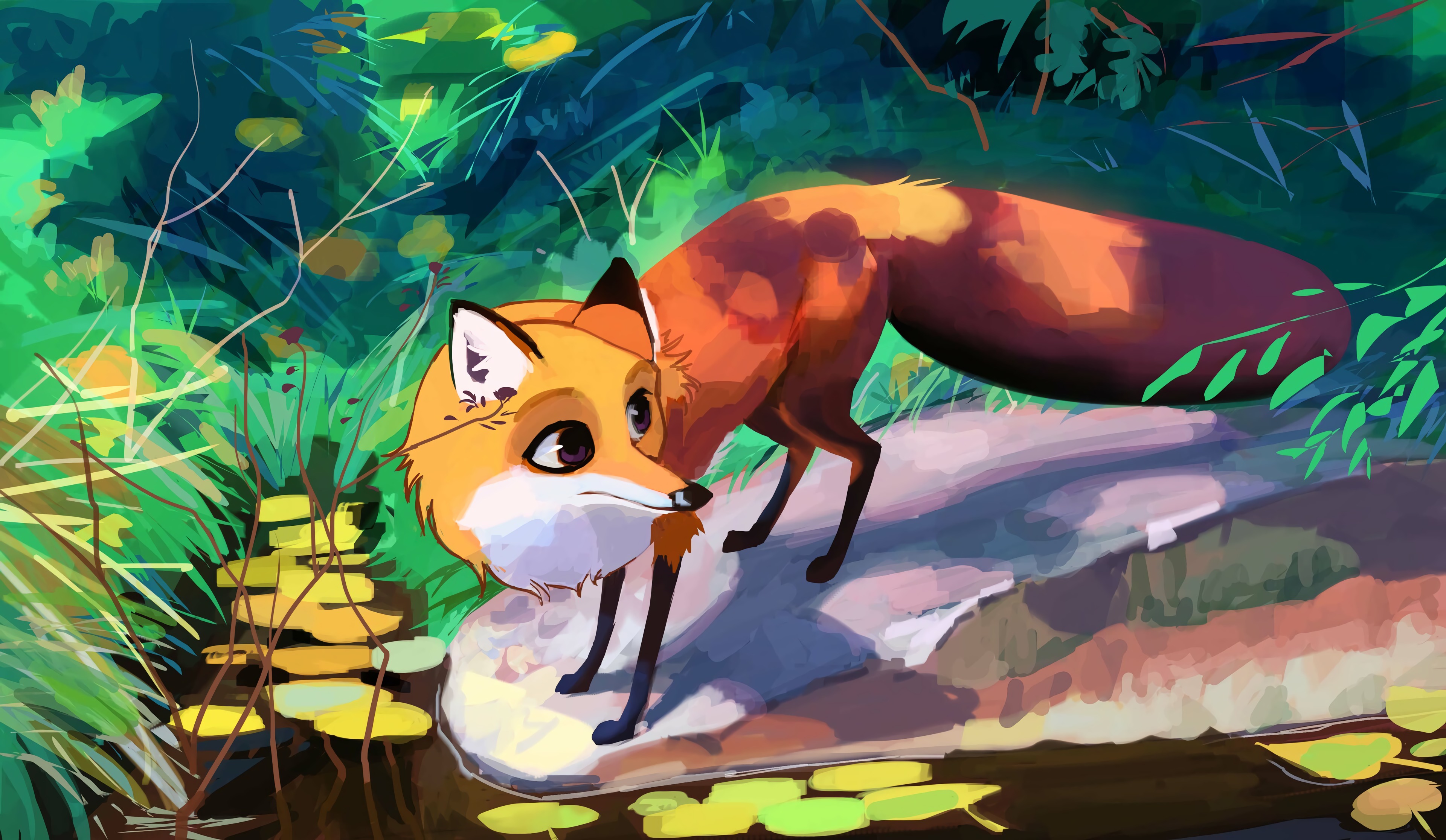 Cute Fox Art Wallpapers