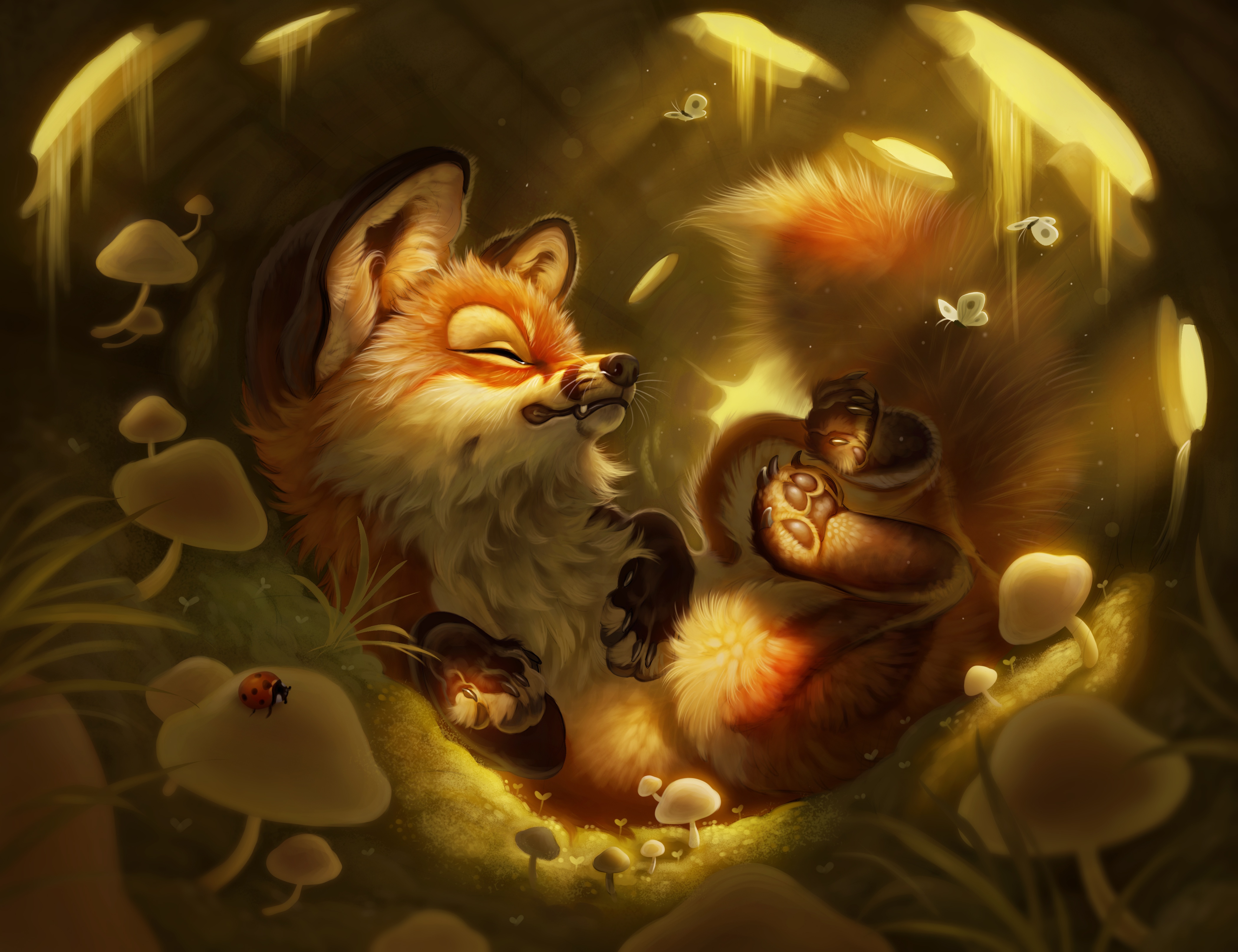 Cute Fox Art Wallpapers